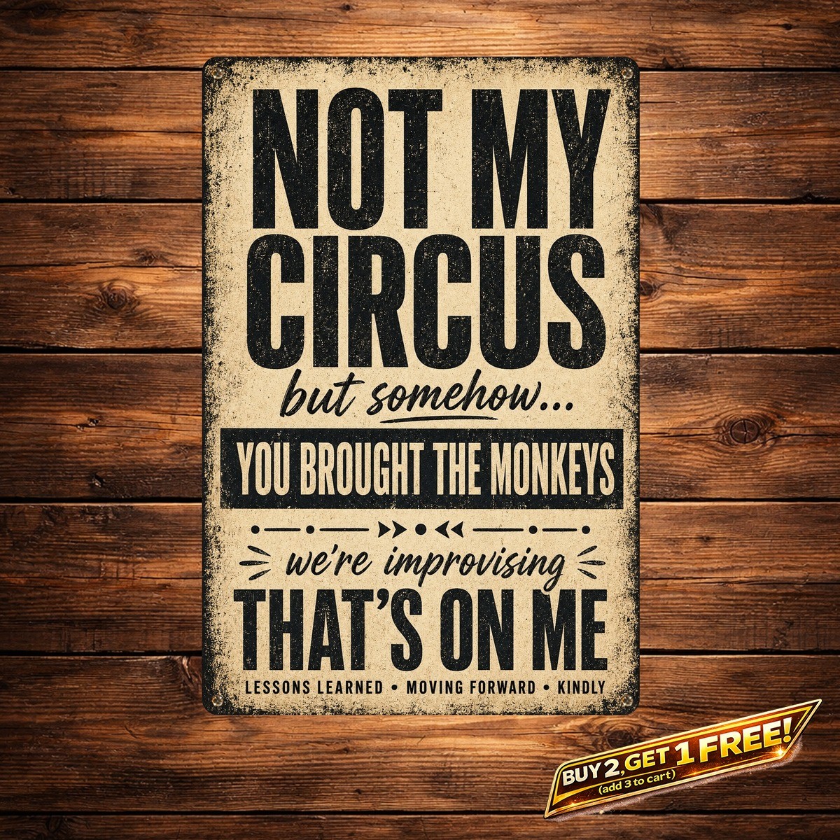 Funny Sarcastic Quote Tin Sign Retro Humorous Home Wall Plaque 8x12