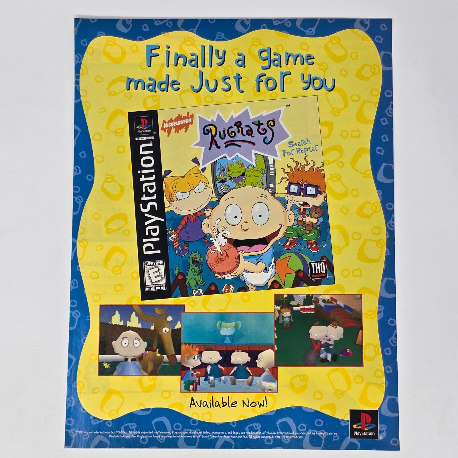 Rugrats Search for Reptar PlayStation 1 PS1 Finally Print Ad/Poster Promo Art