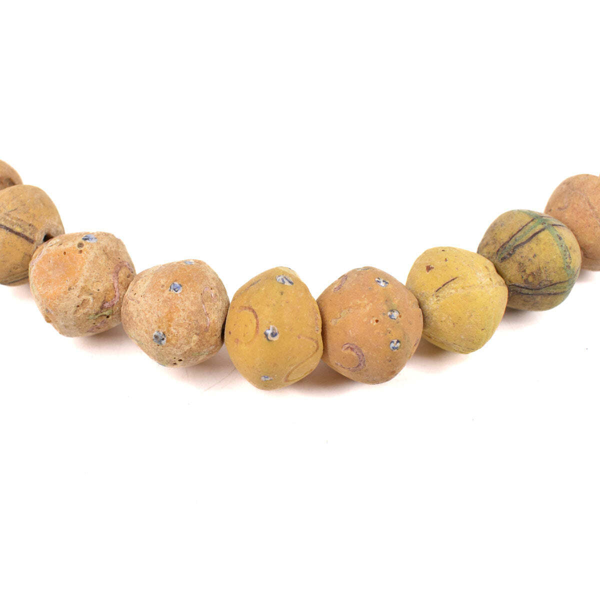 King Excavated Venetian Yellow Trade Beads
