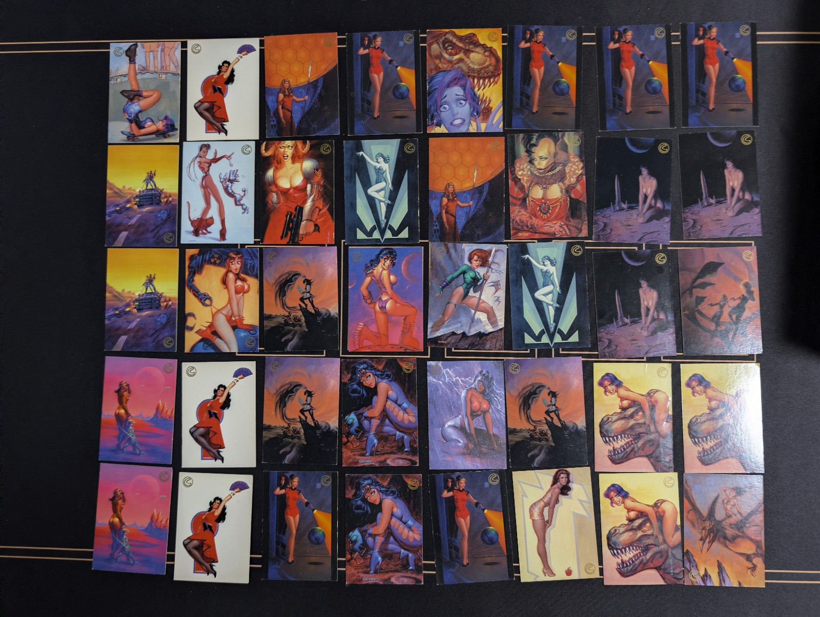 Vintage 1996 WildStorm Art of Joe Chiodo Trading Card Lot 1 (101 Cards)