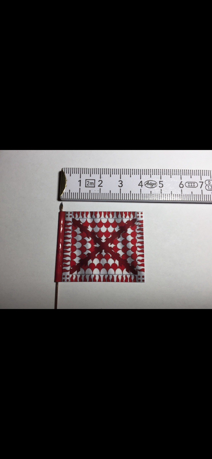 1x 28mm Wargames TYW Renaissance Spanish Inf Banner Flag Ready on Metal Flagpole