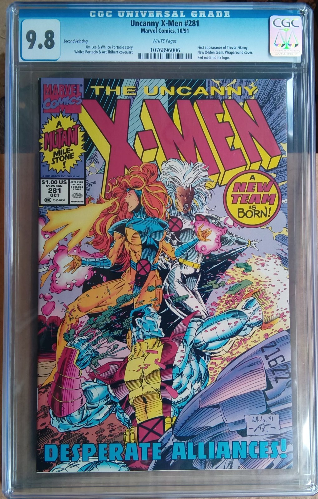 cgc 9.8 Uncanny X-Men #281 Second Printing