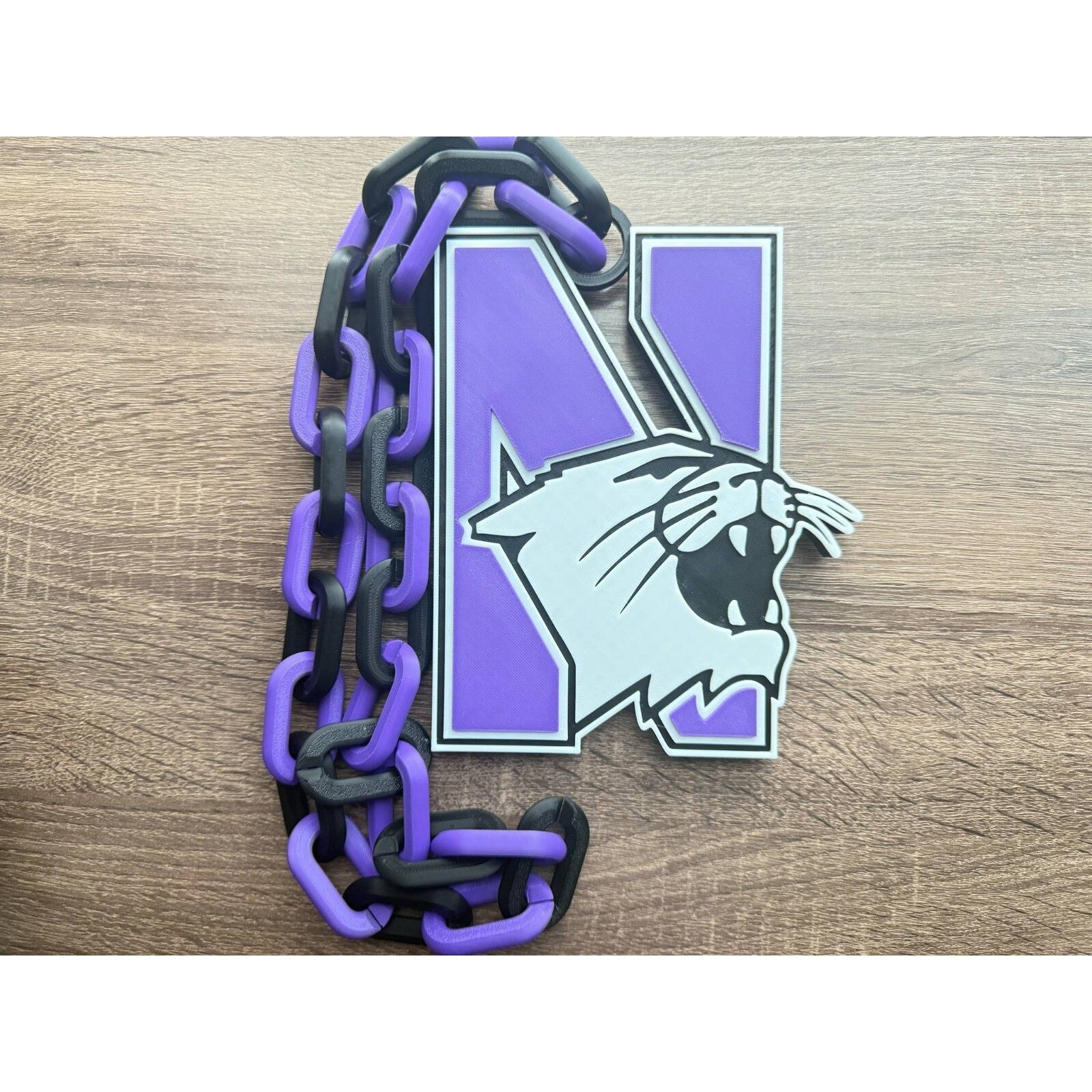 Northwestern Wildcats Oversized Necklace, Hype Chain