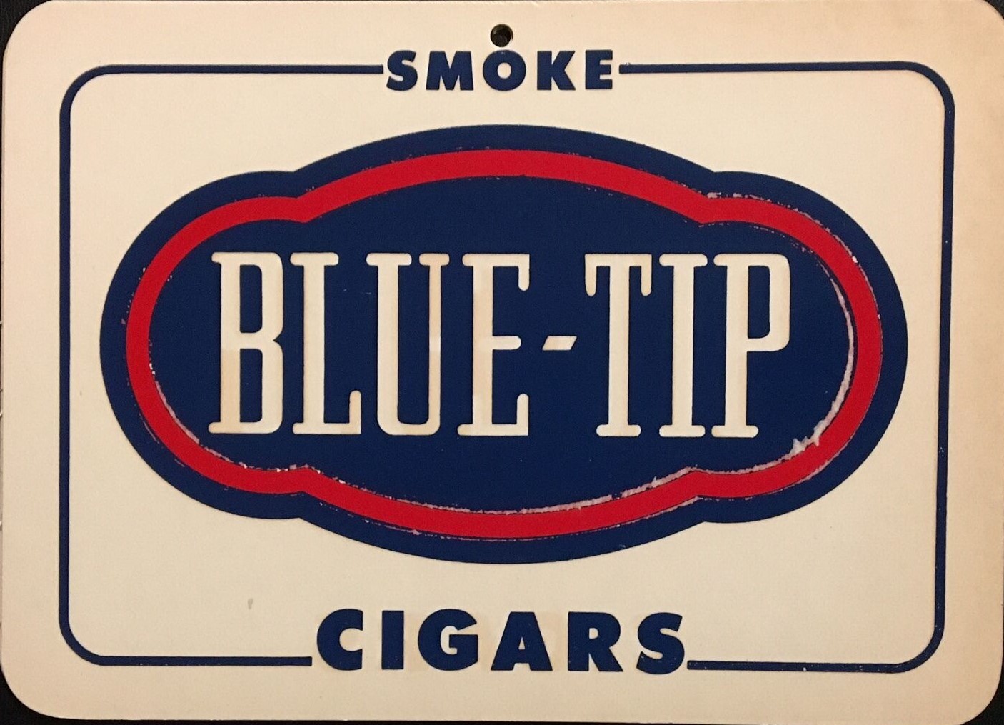 1930's Vintage Blue-Tip Cigar Fan Hanger Sign - 