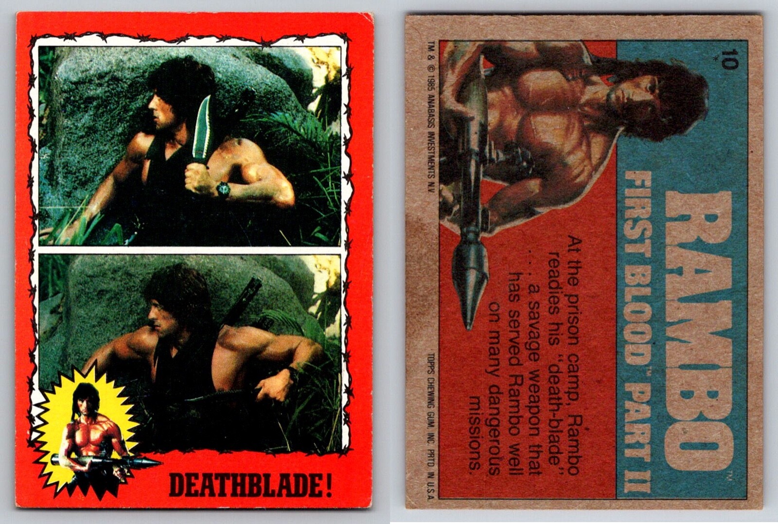 1985 Topps RAMBO Movie Cards & Stickers - Set Break - You Pick Your Cards NM/MT
