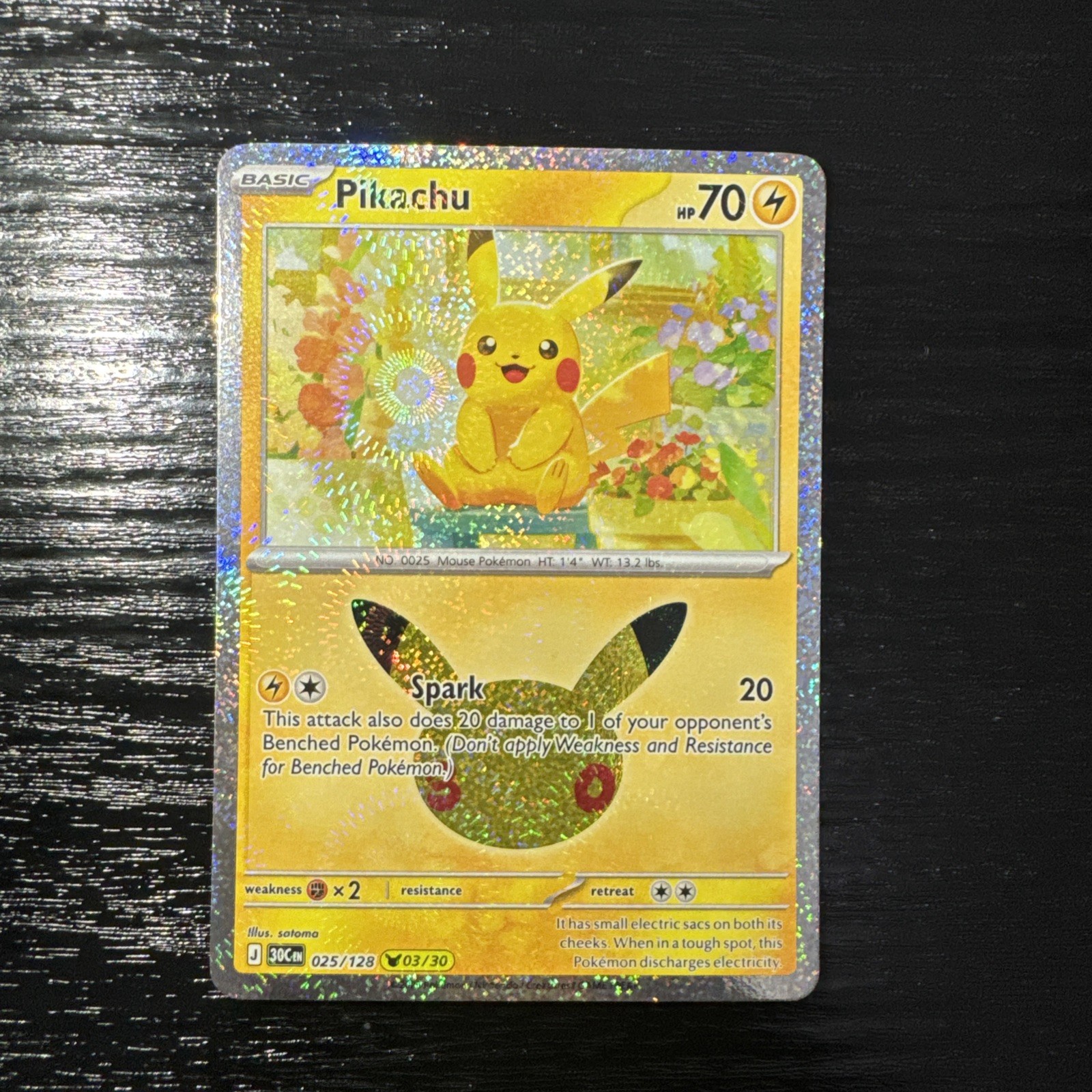 Pokemon Card - 30th Celebrations Pikachu 025/128 