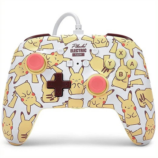 Pokemon Nintendo Switch Nintendo Switch controller (wired) Pikachu Brush PowerA