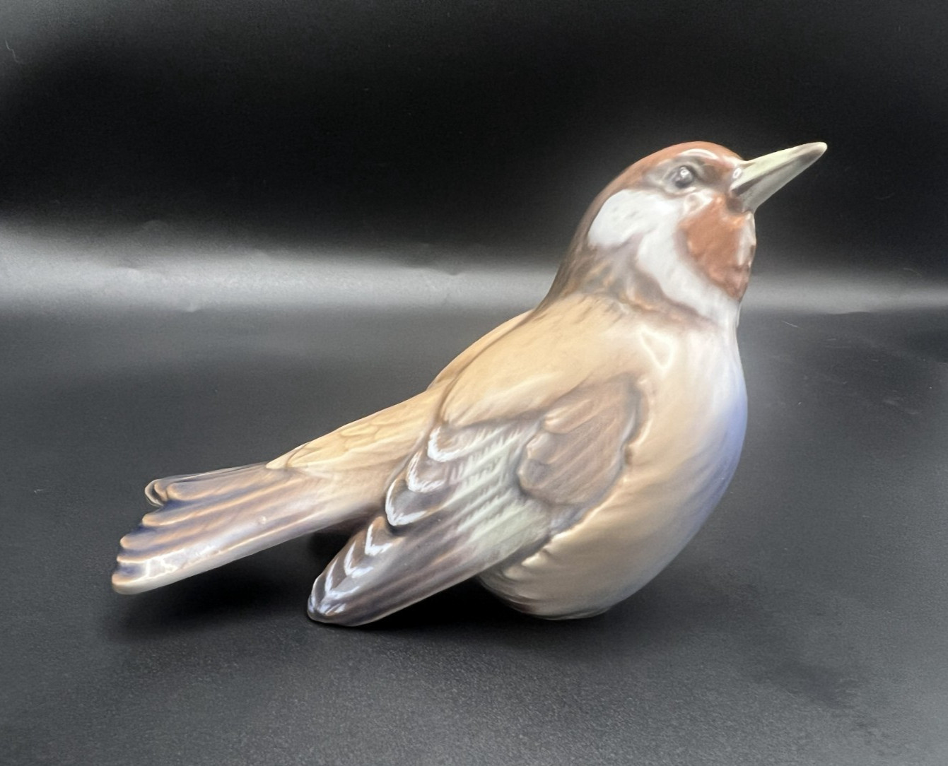 Vintage Dahl Jensen DJ Copenhagen Denmark Porcelain Bird Figurine 1232 Goldfinch