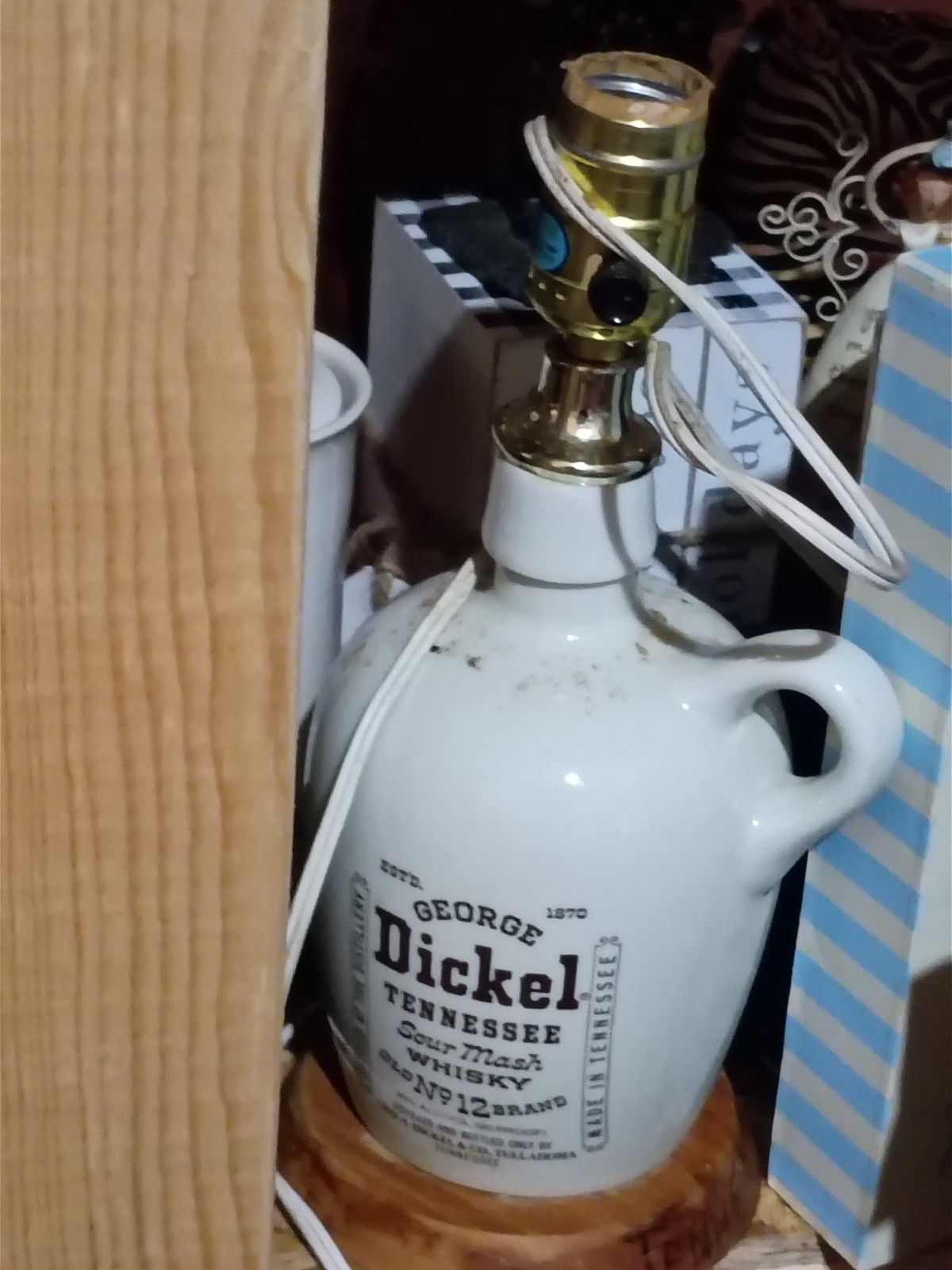 vintage George dickel lamp