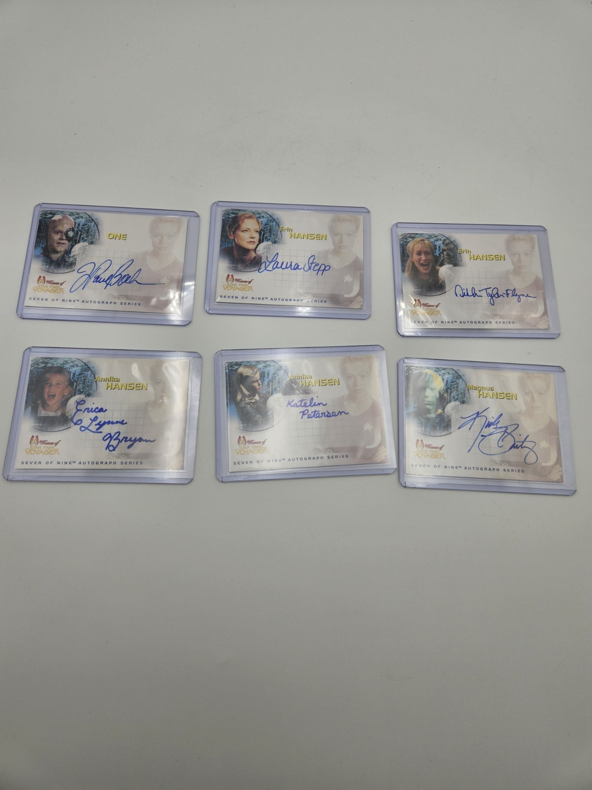 Lot of 6 2001 STAR TREK SEVEN OF NINE AUTOGRAPH SERIES LIMITED EDITION