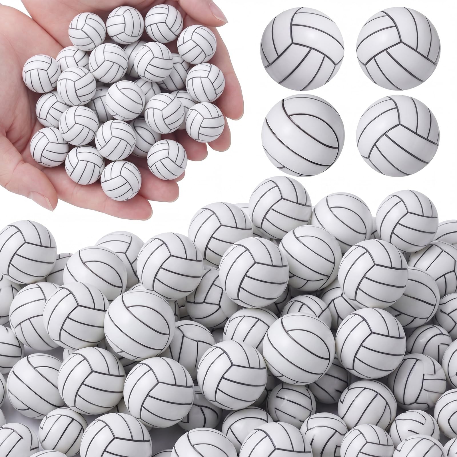 50 Pcs Mini Volleyball Resin Figurines Bulk Volleyball Party Decorations Mini...