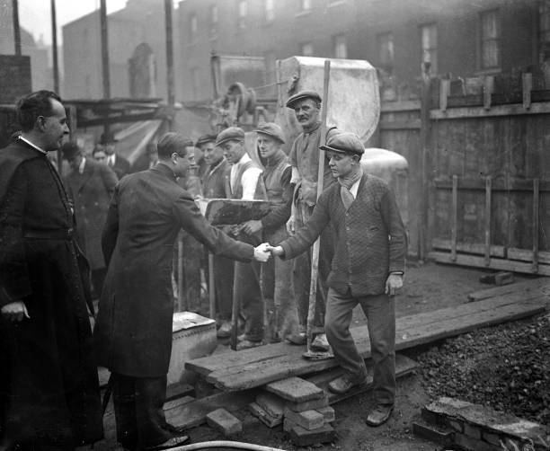 Prince George Is Greeted By A Workman As He Visits In 1930 Royalty OLD PHOTO