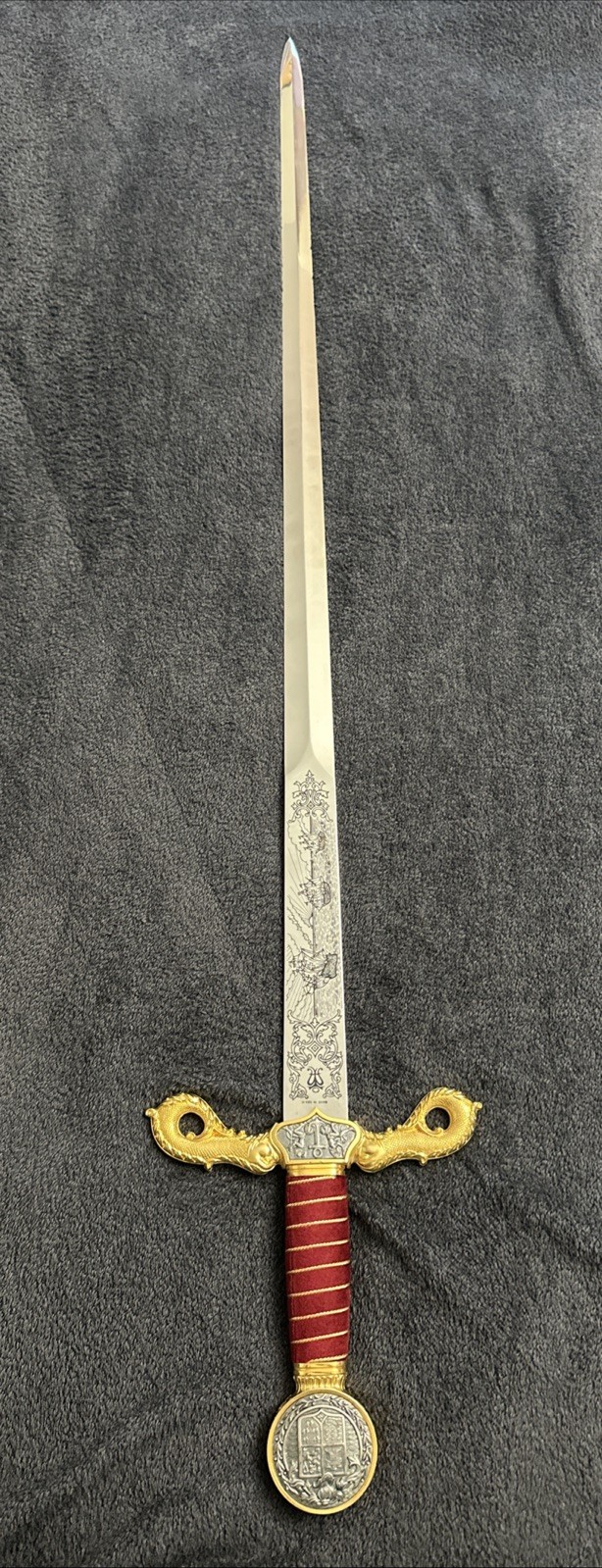 Marto Christopher Columbus Sword 24k Gold Plated Made In Spain,Toledo 46”