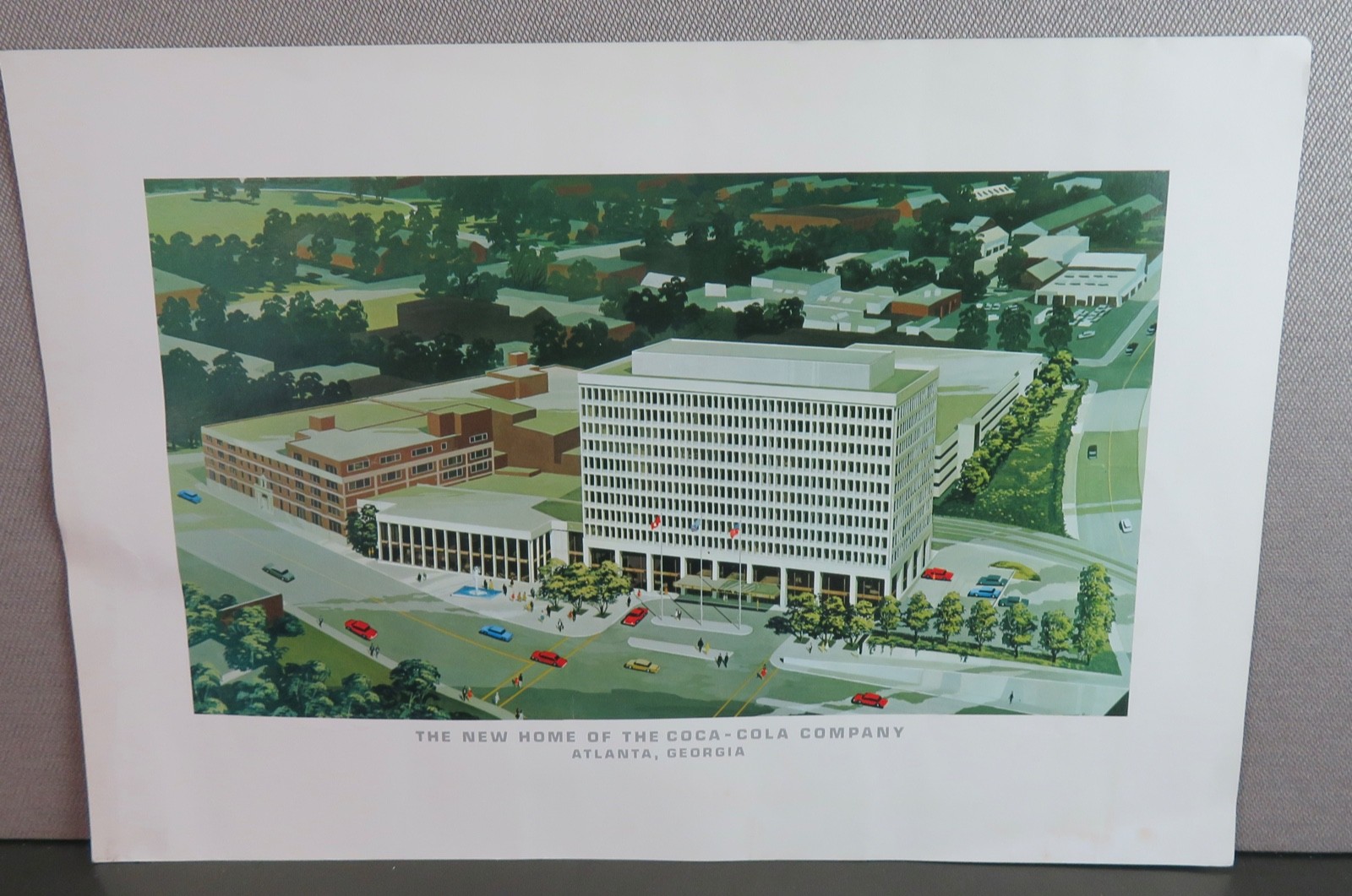 ORIGINAL 1960\'S COCA COLA COMPANY NEW HOME ATLANTA, GEORGIA PRINT