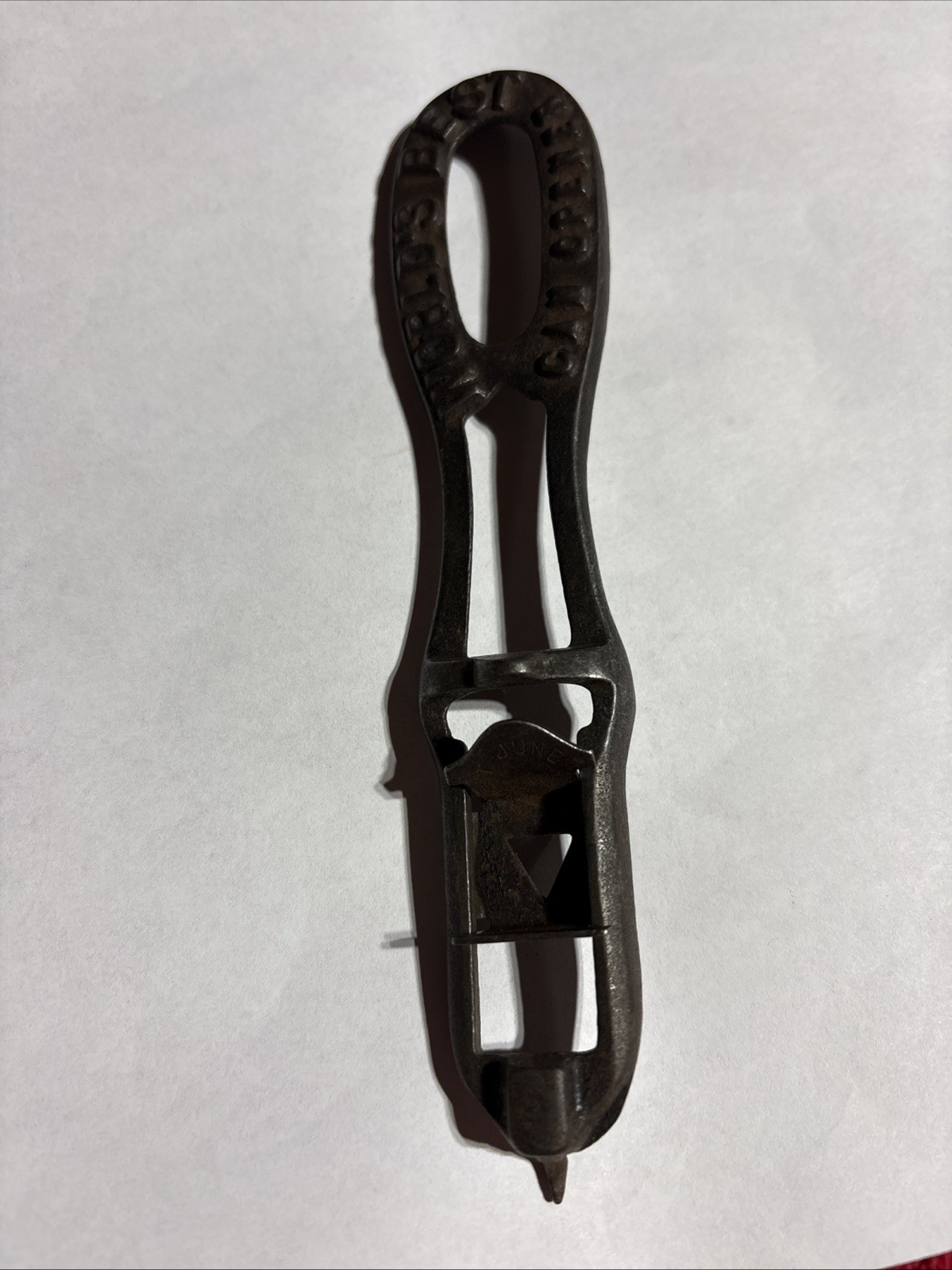 Vintage Smalstig’s “World’s Best Can Opener” cast iron Patent June 6, 1899 RARE