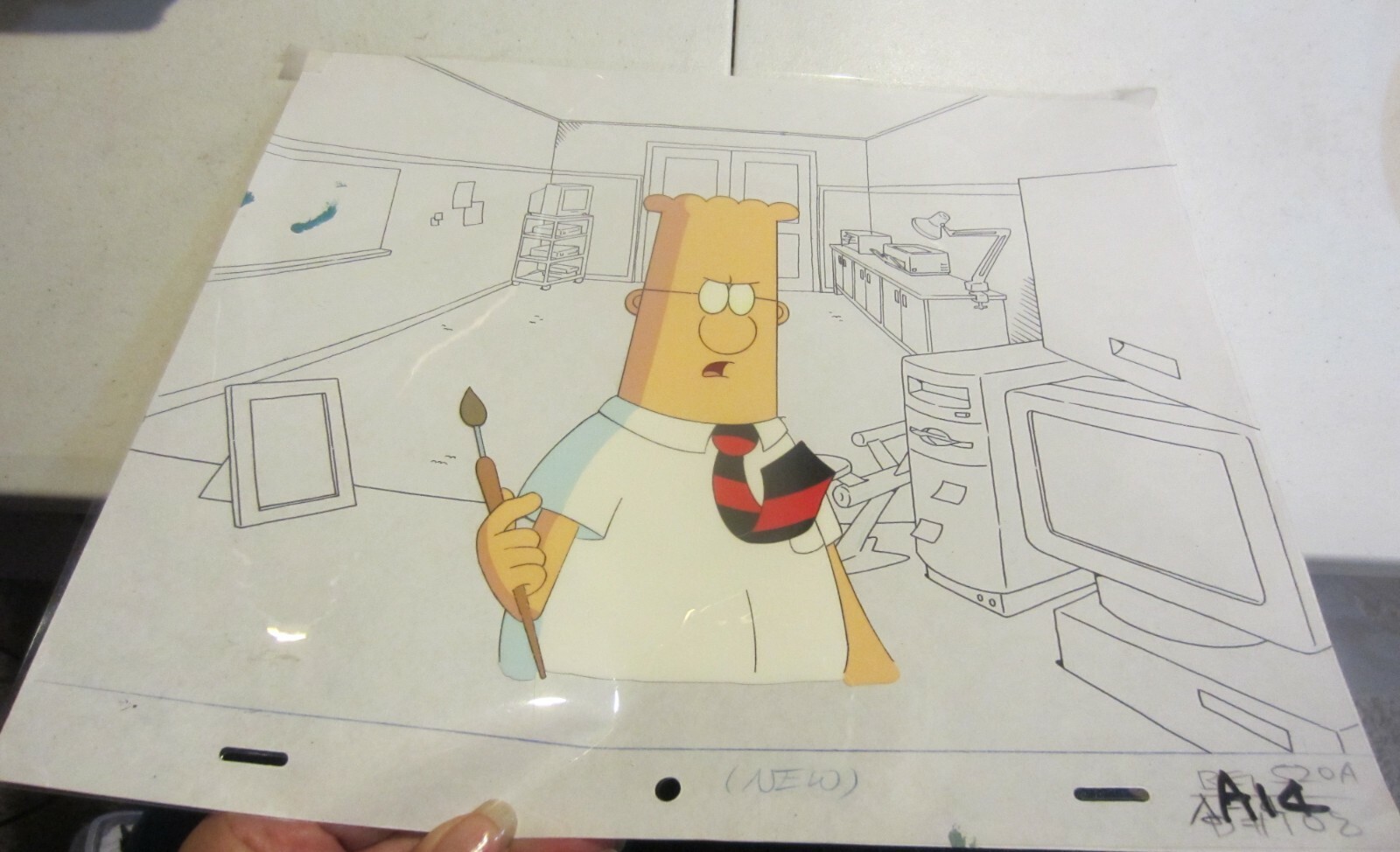 DILBERT Original Production Cels Original Background Studio Seal Animation Art