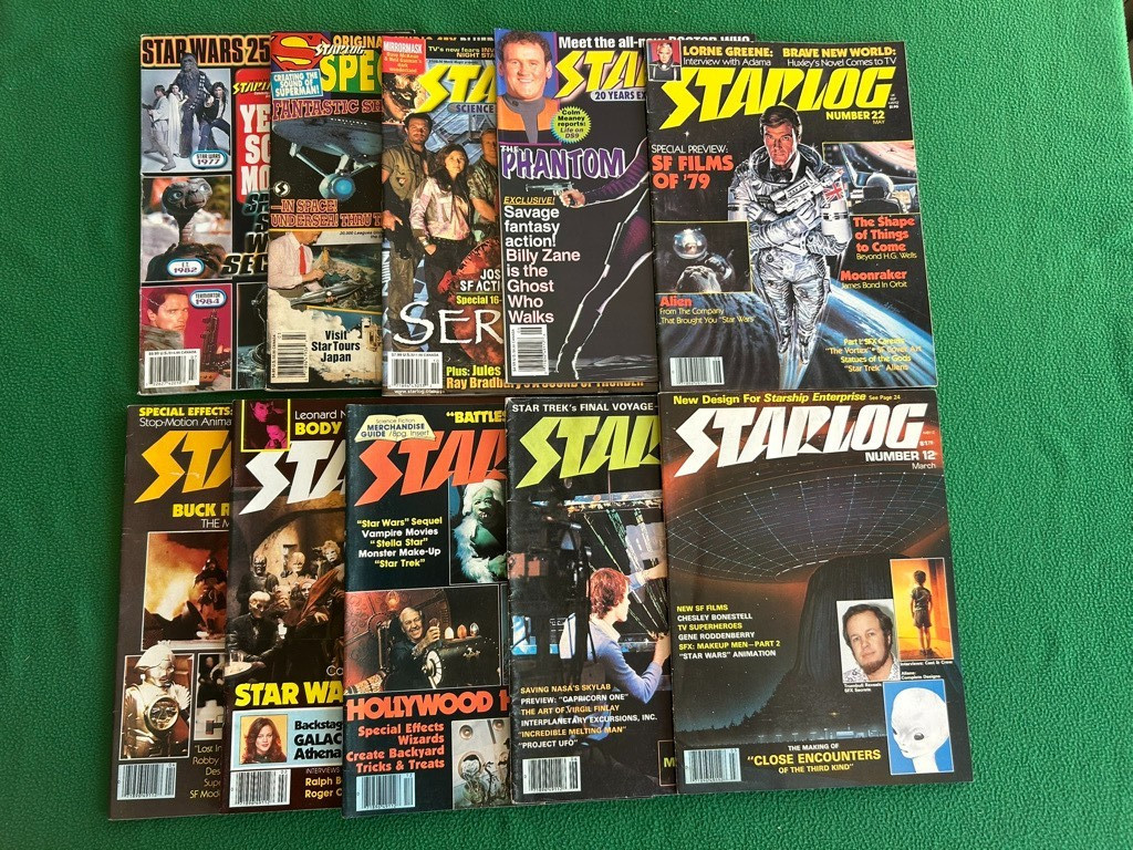 Vintage STARLOG Magazine Lot of 10 Issues #12-339 + Specials, 1970s 1980s Sci-Fi