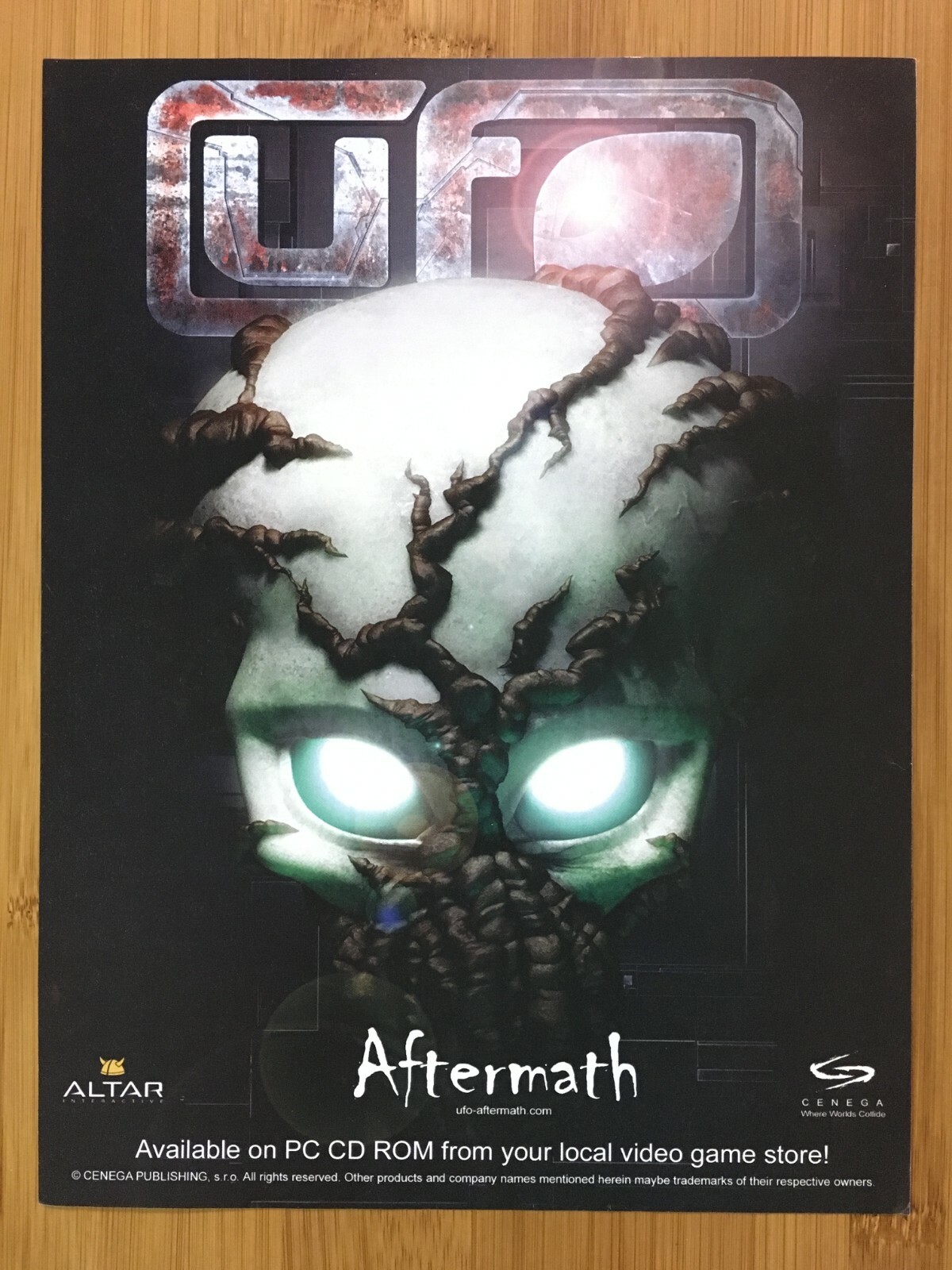 UFO Aftermath PC 2003 Print Ad/Poster Official Aliens Sci-Fi Art Advertisement