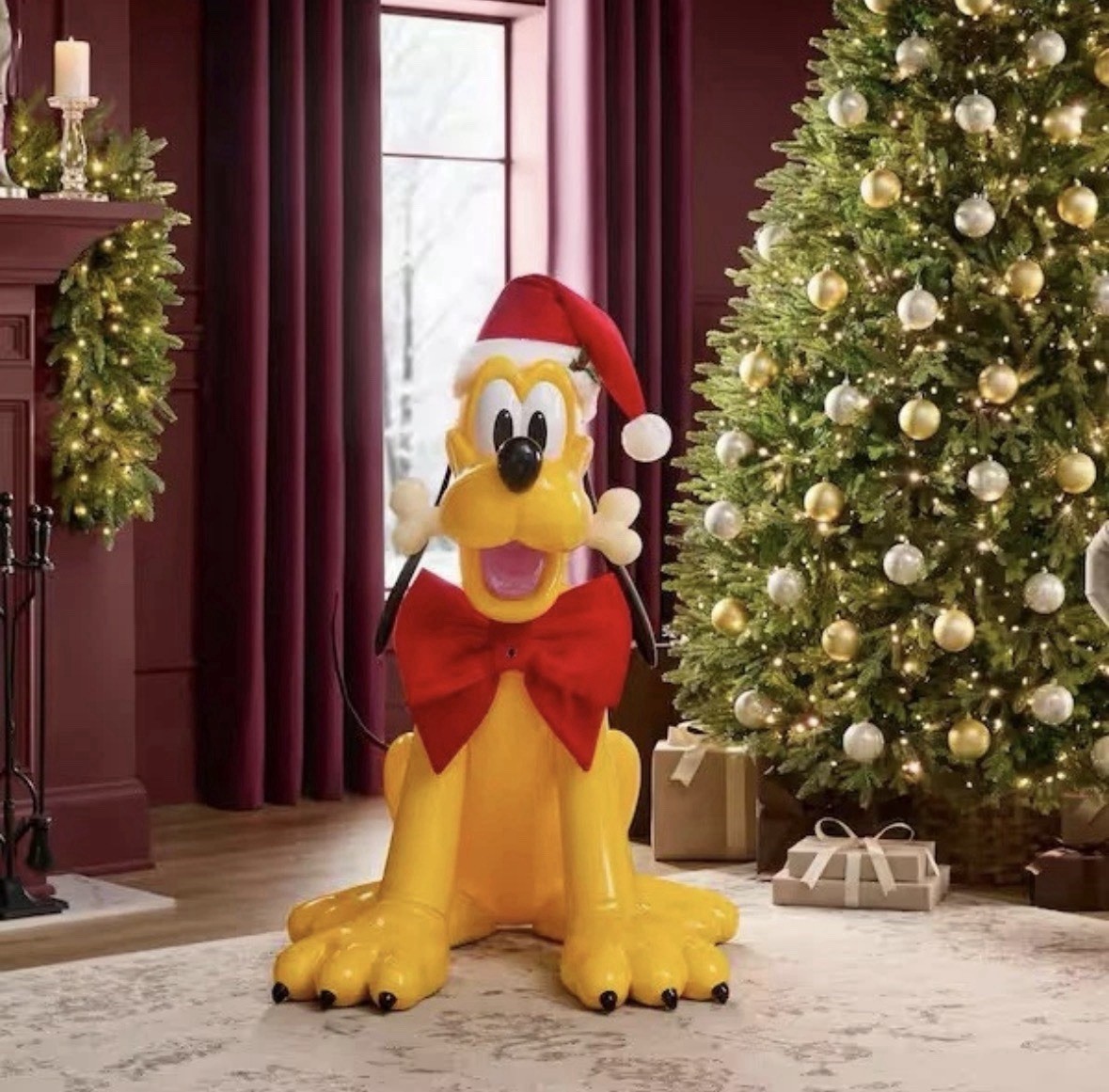 Disney 3.5 FT Animated Pluto Holiday Christmas Animatronic  USA