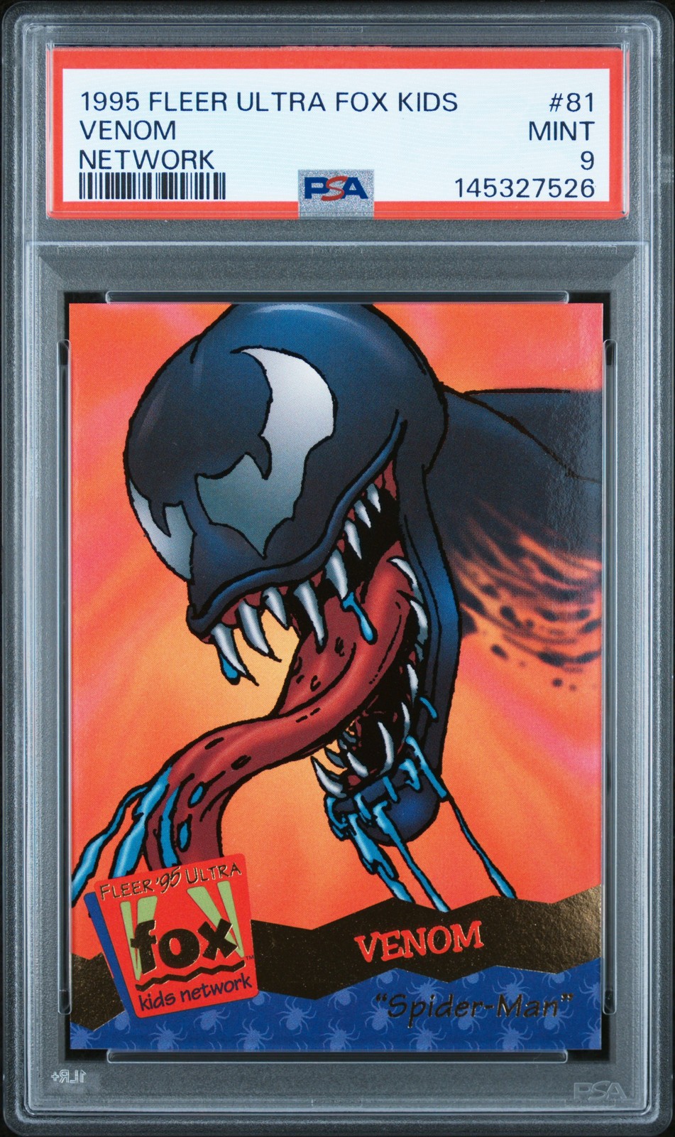 1995 Fleer Ultra Fox Kids Network #81 Venom Network PSA 9