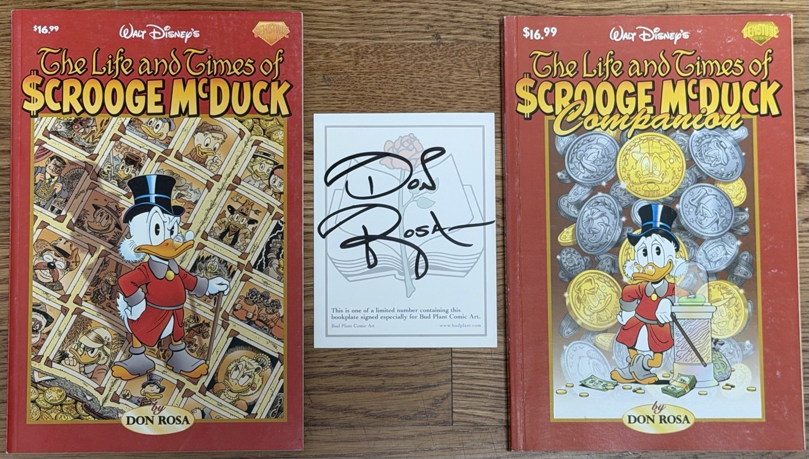 Don Rosa SIGNED Life & Times Scrooge McDuck + Companion Gemstone TPB Lot