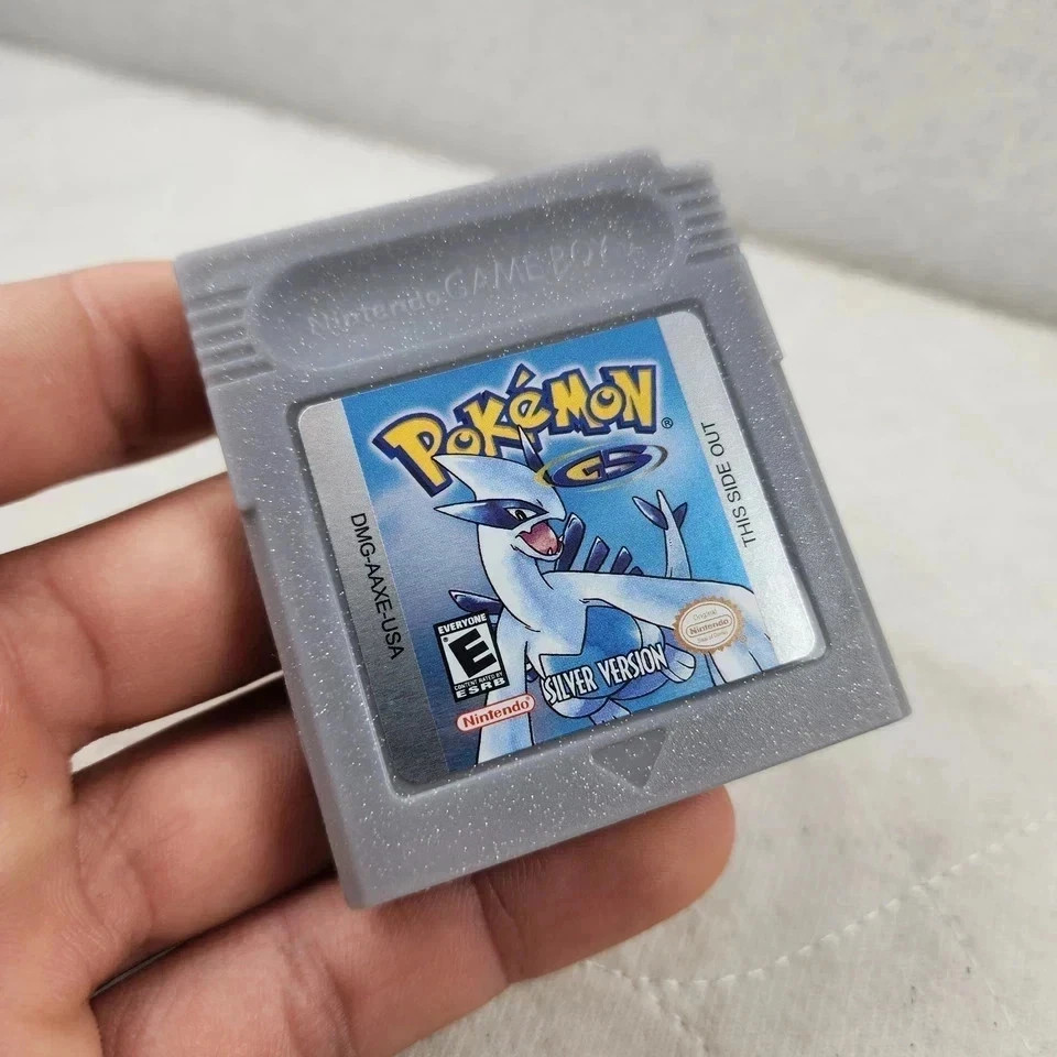 GBC Silver Version Game Boy Color, English Cartridge Game Tested USA