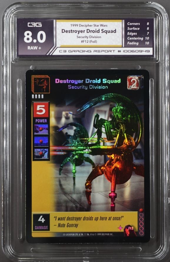1999 Star Wars Young Jedi F12 Destroyer Droid Squad Security Division Foil NMT 8