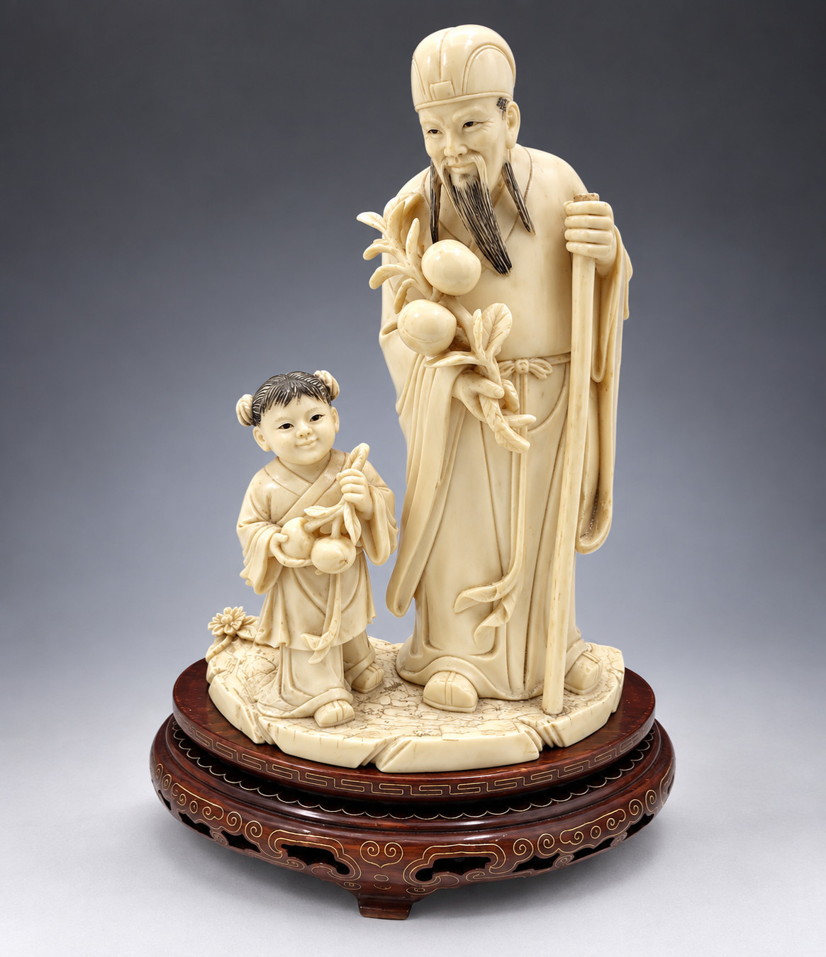 Antique Hand Carved Chinese Sculpture 7.5