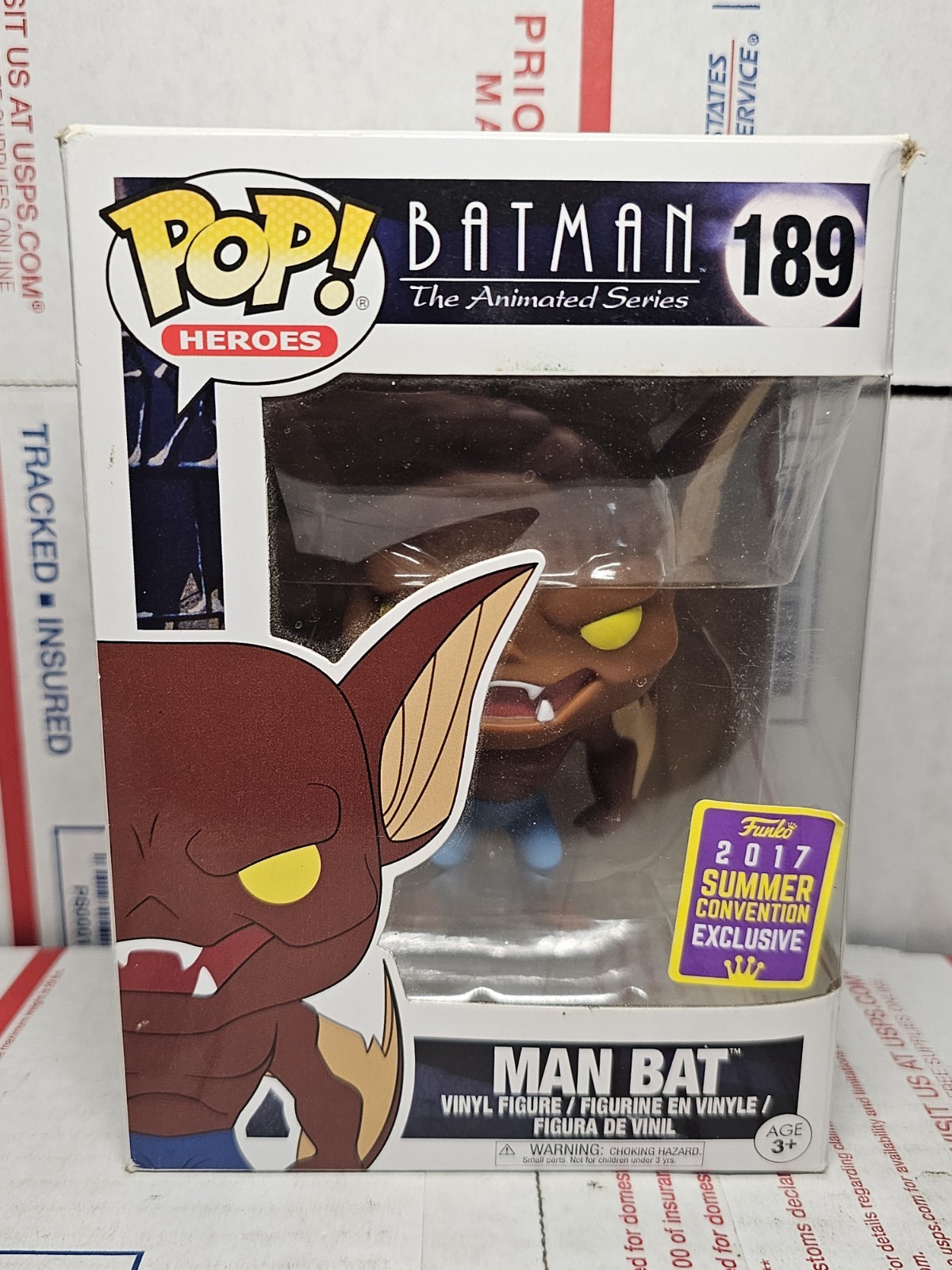 Funko Pop Vinyl: Heroes Man Bat 189 Batman the Animated Series Summer Con 2017