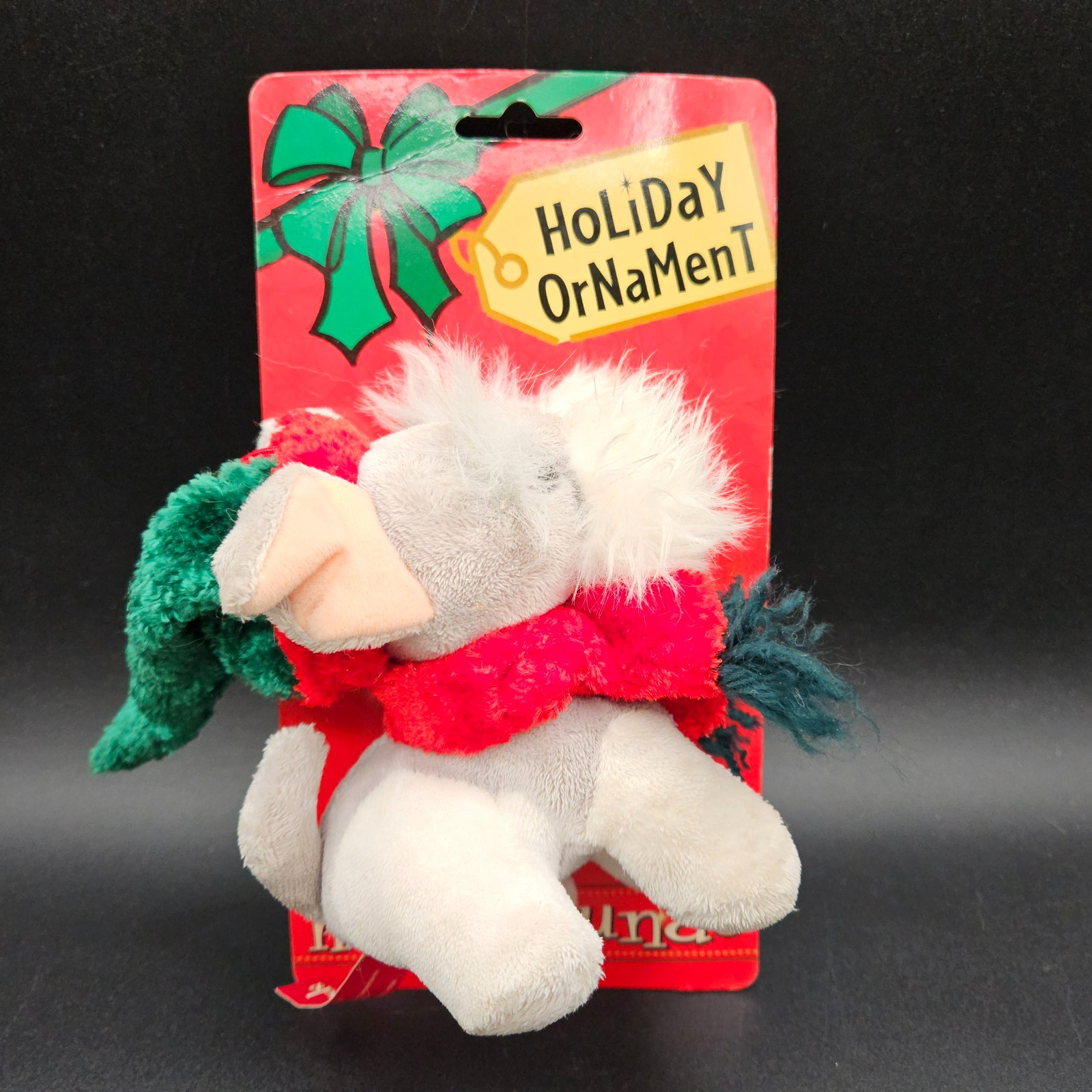 Vintage Schnauzer Dog Ornament Plush Ho Ho Hounds 2002 Commonwealth