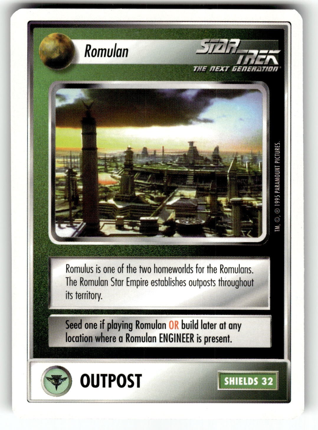 1995 Star Trek Unlimited Premiere Card Romulan Outpost