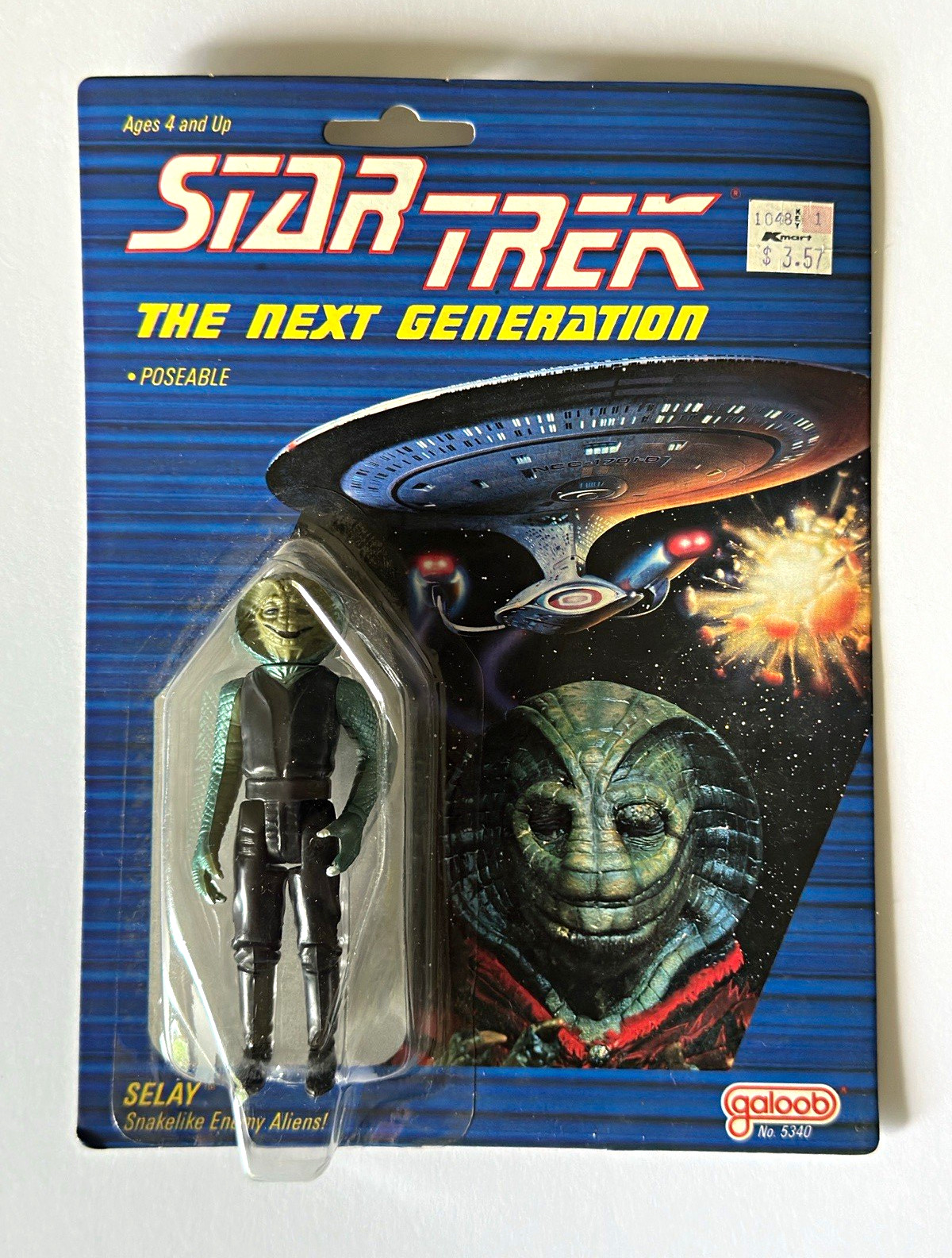 Vintage 1988 Galoob Star Trek TNG Selay Alien Posable Action Figure Sealed