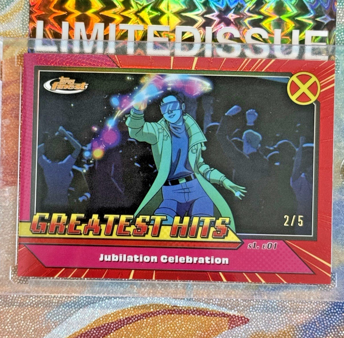 2025 Topps Finest Marvel X-Men \'97 Greatest Hits GH2 Red Refractor /5 Jubilee S1