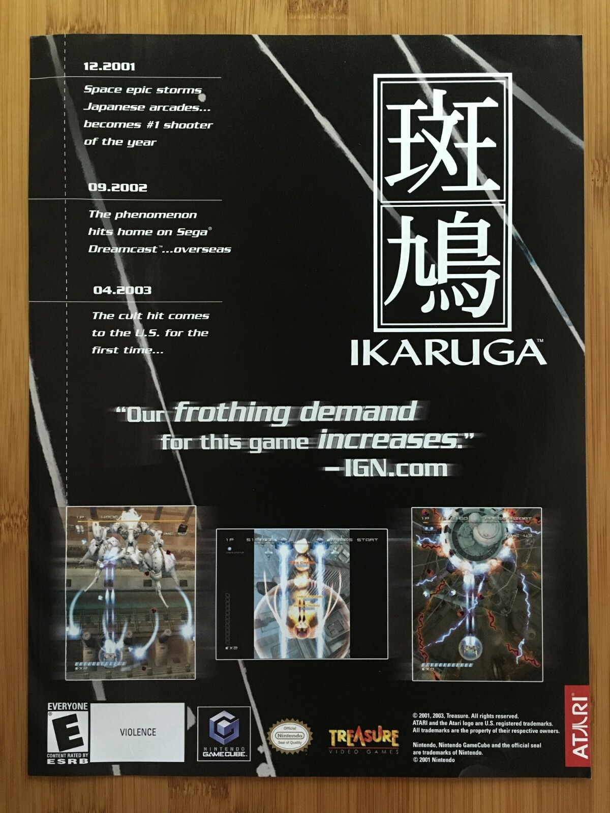 2003 Ikaruga Nintendo Gamecube Print Ad/Poster Official Authentic Video Game Art