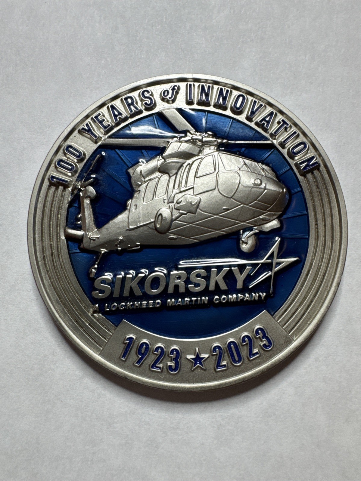 Sikorsky- Lockheed 100 Years Of Innovation Centennial  1923-2023 Challenge Coin