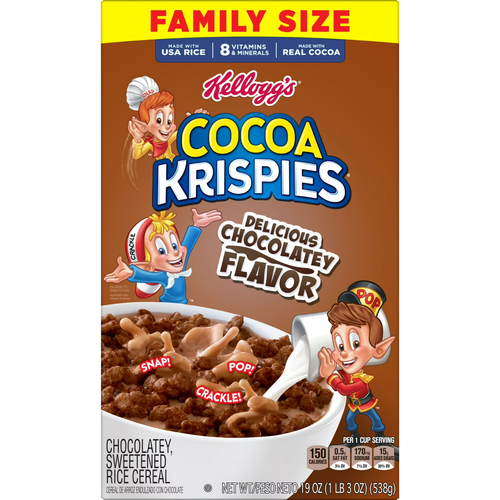 Kellogg's Cocoa Krispies Breakfast Cereal, Kids Snacks, Family Breakfast, Family