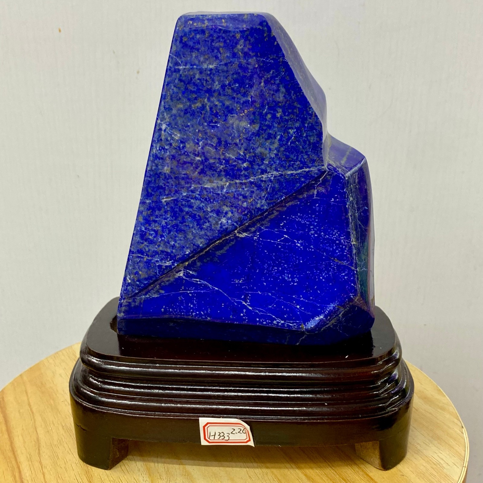 4.98LB TOP Natural Lapis Lazuli jasper quartz crystal Furnishing articles+stand