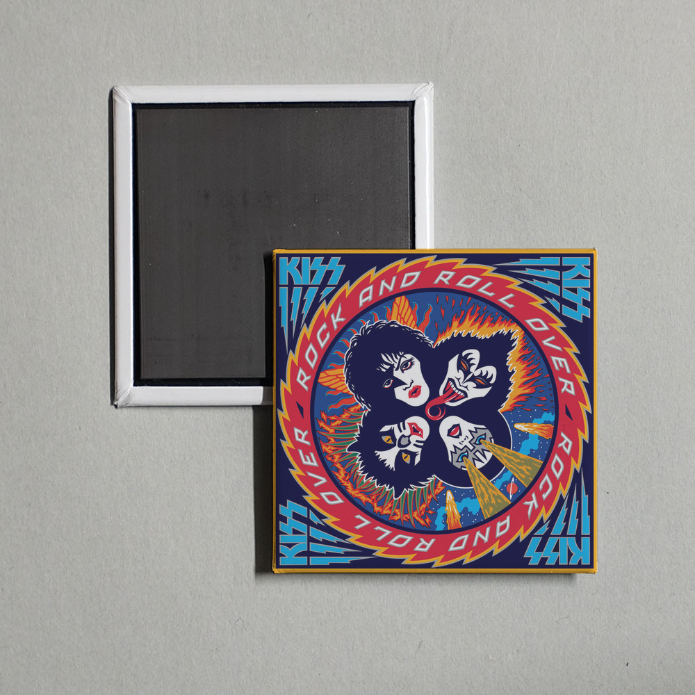 KISS - Rock And Roll Over Album Cover Locker Fridge Magnet