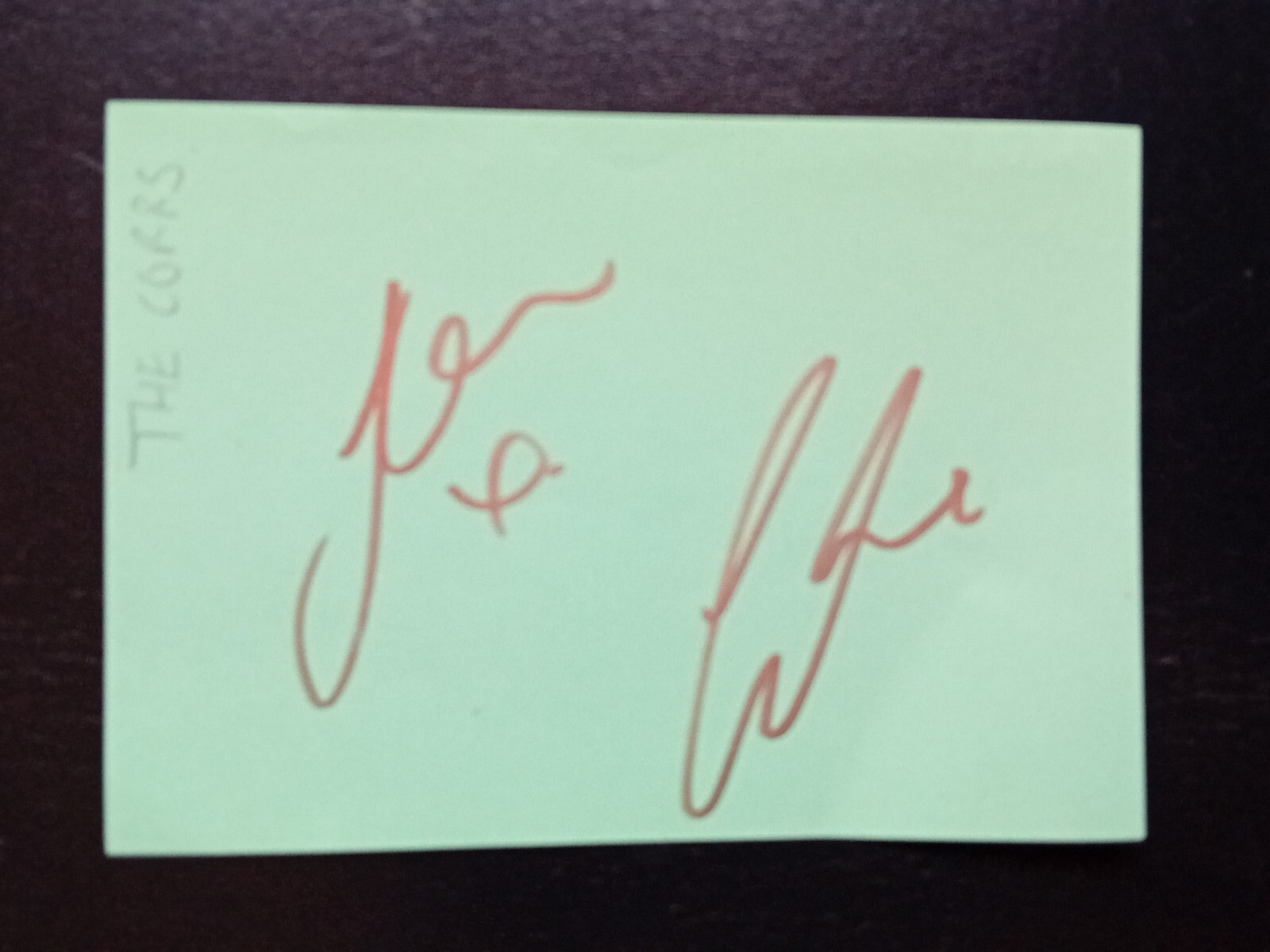 THE CORRS SHARON and CAROLINE CORR signed Page With clear  ink signatures  