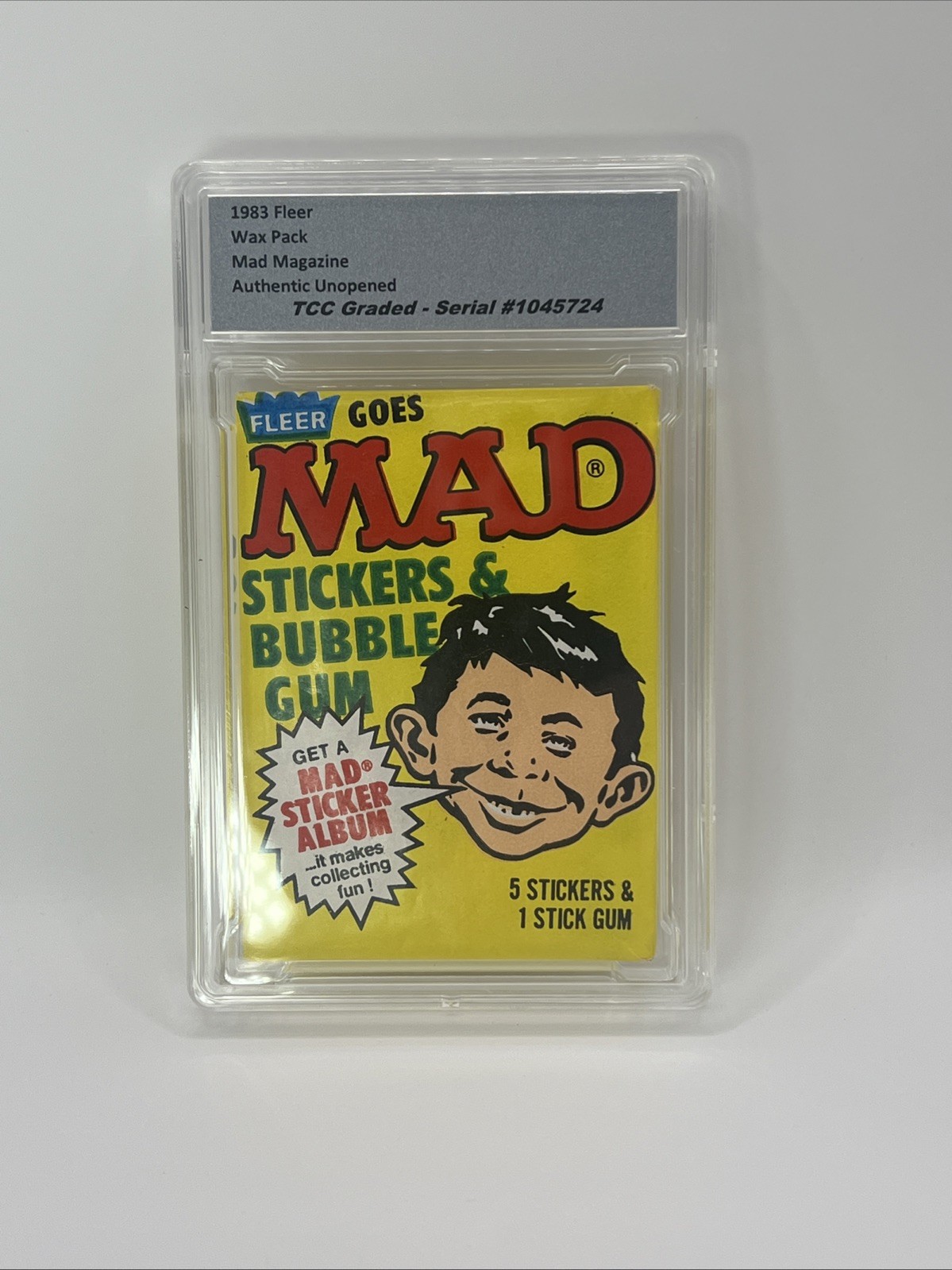 1983 Fleer Mad Magazine Wax Pack Authentic Unopened Encapsulated