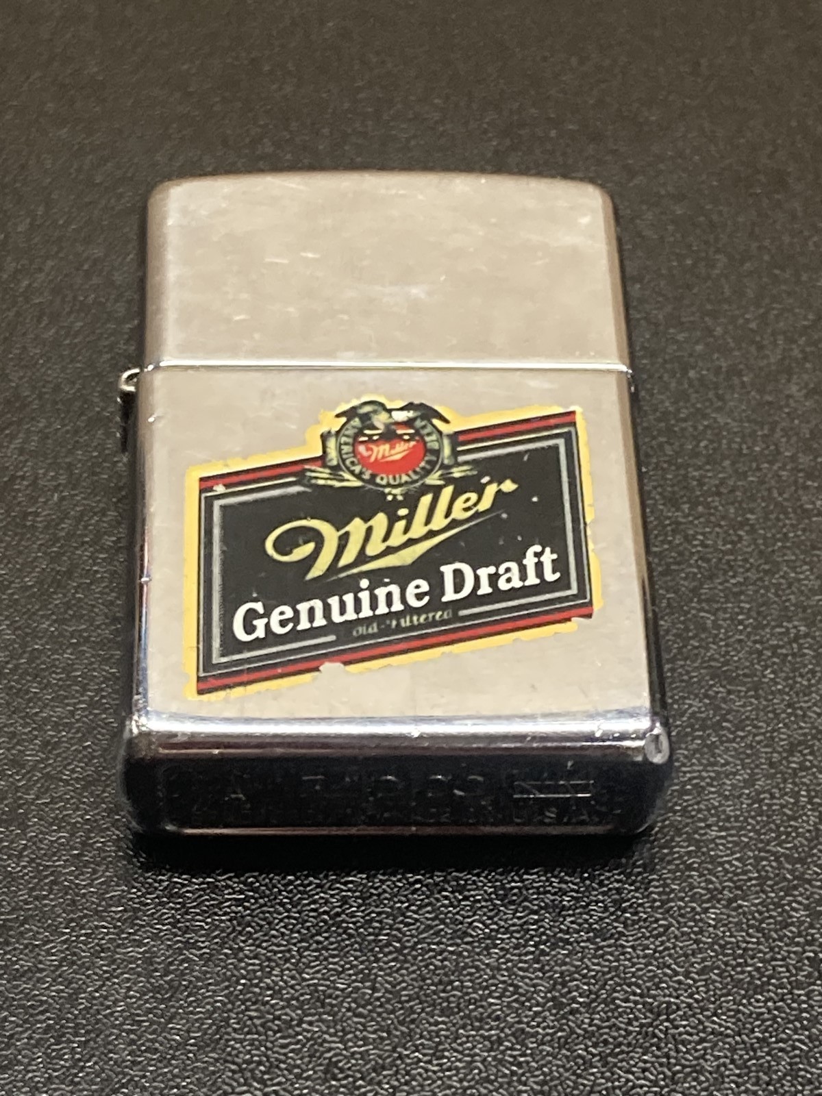 Vintage Zippo Miller Genuine Draft Beer Advertising Lighter K VIII 1992