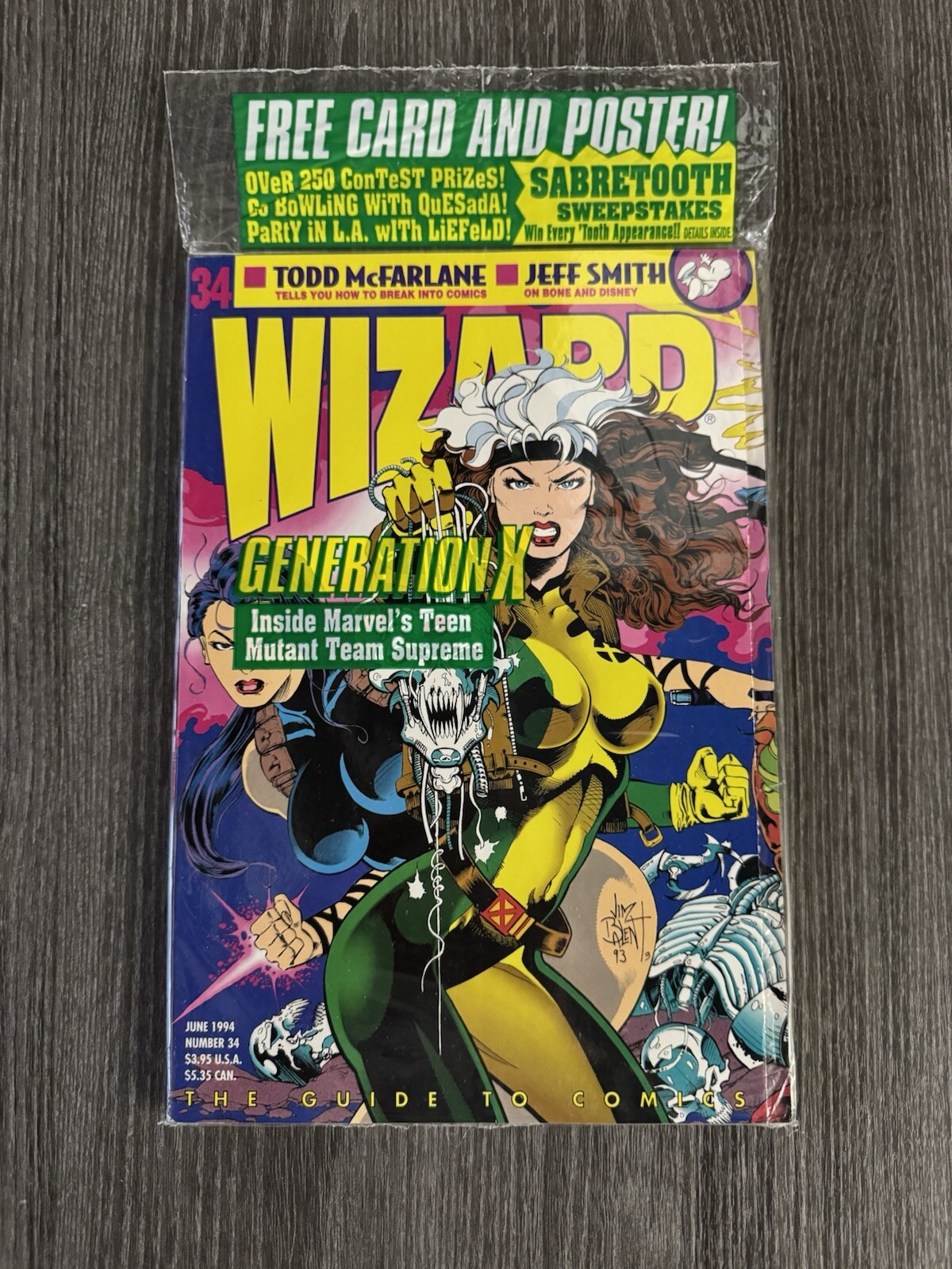 Wizard #34 Wizard Comics 1994 Sealed In PolyBag with Promos Brand New