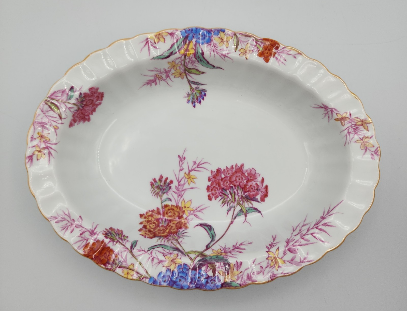 Spode Chelsea Garden Oval Serving Bowl Vegetable Bowl 8 3/4\