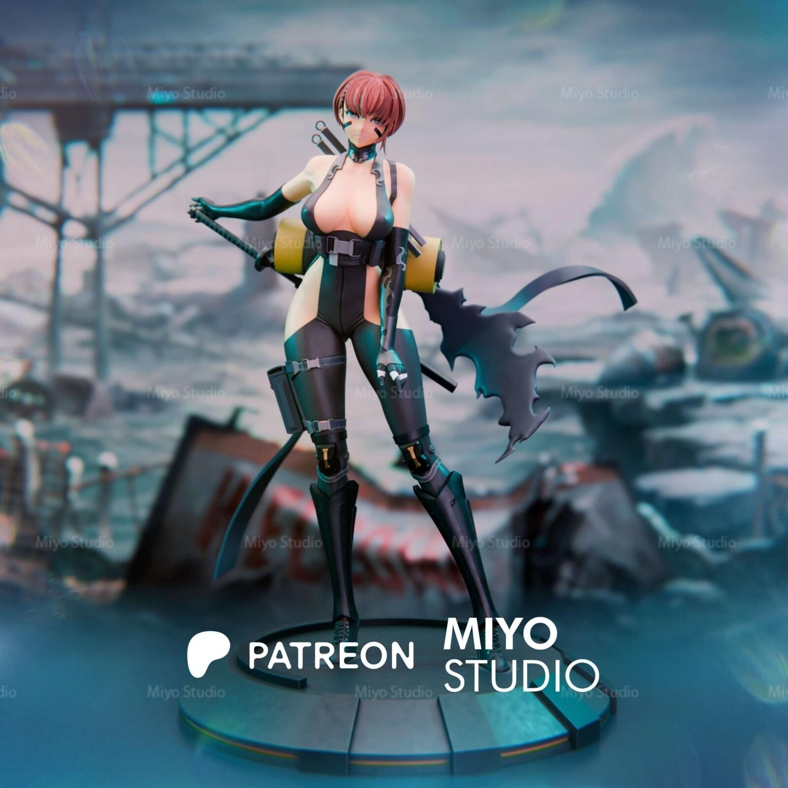 Delta – Ninja Thief | Nikke: Goddess of Victory | UNPAINTED 3D Sculpture 1:8