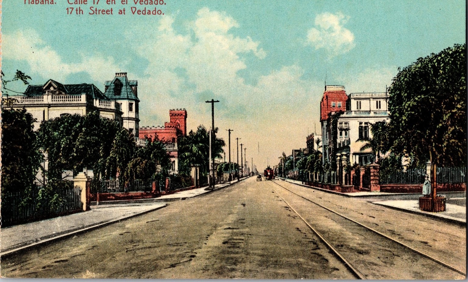 Havana Cuba 17th Street Vedado Edición Jordi Postcard Early 1900s