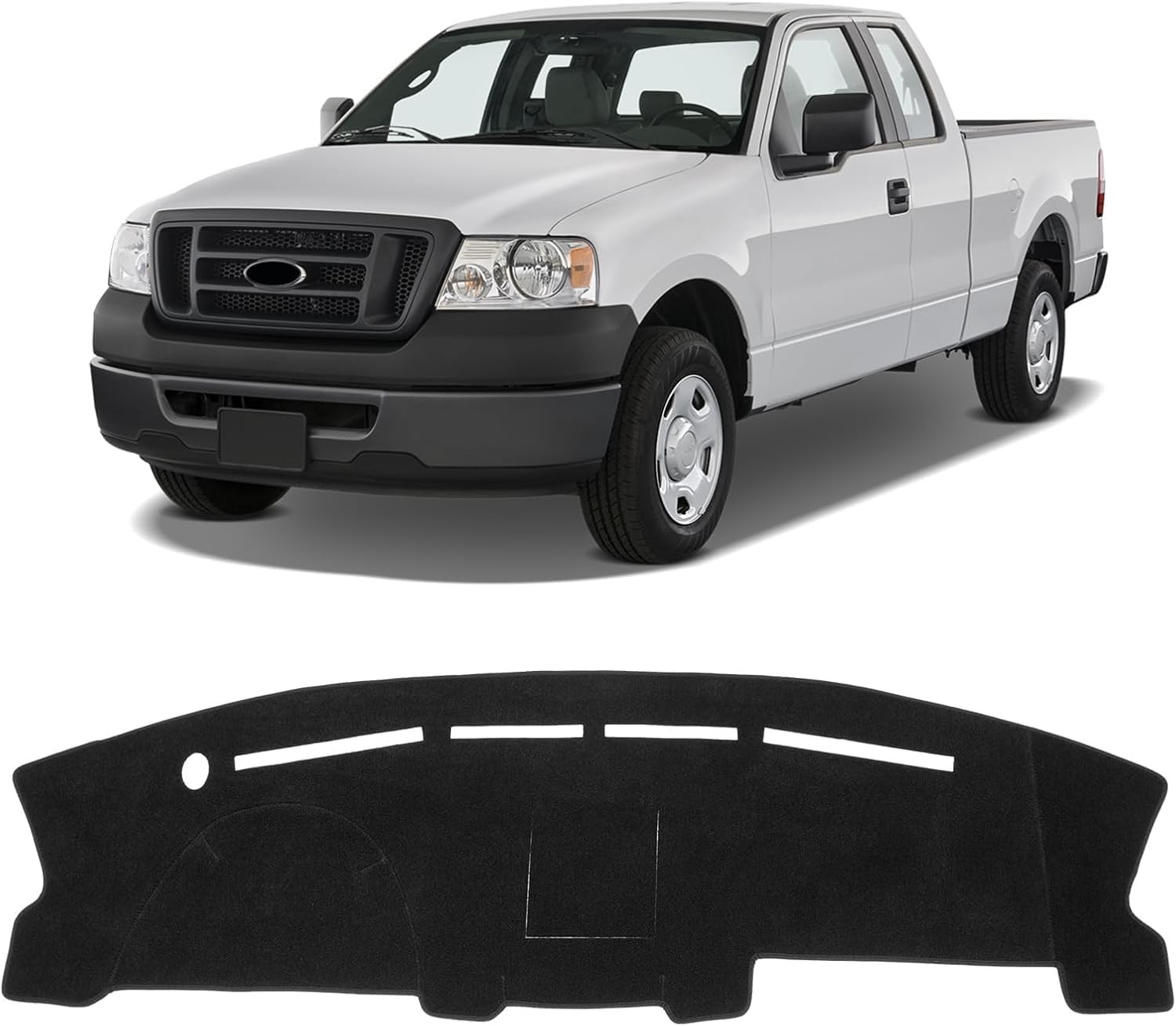 KUST Black Dash Cover for Ford F-150 2004-2006 2007 2008(XL, STX, XLT, FX4, Lari