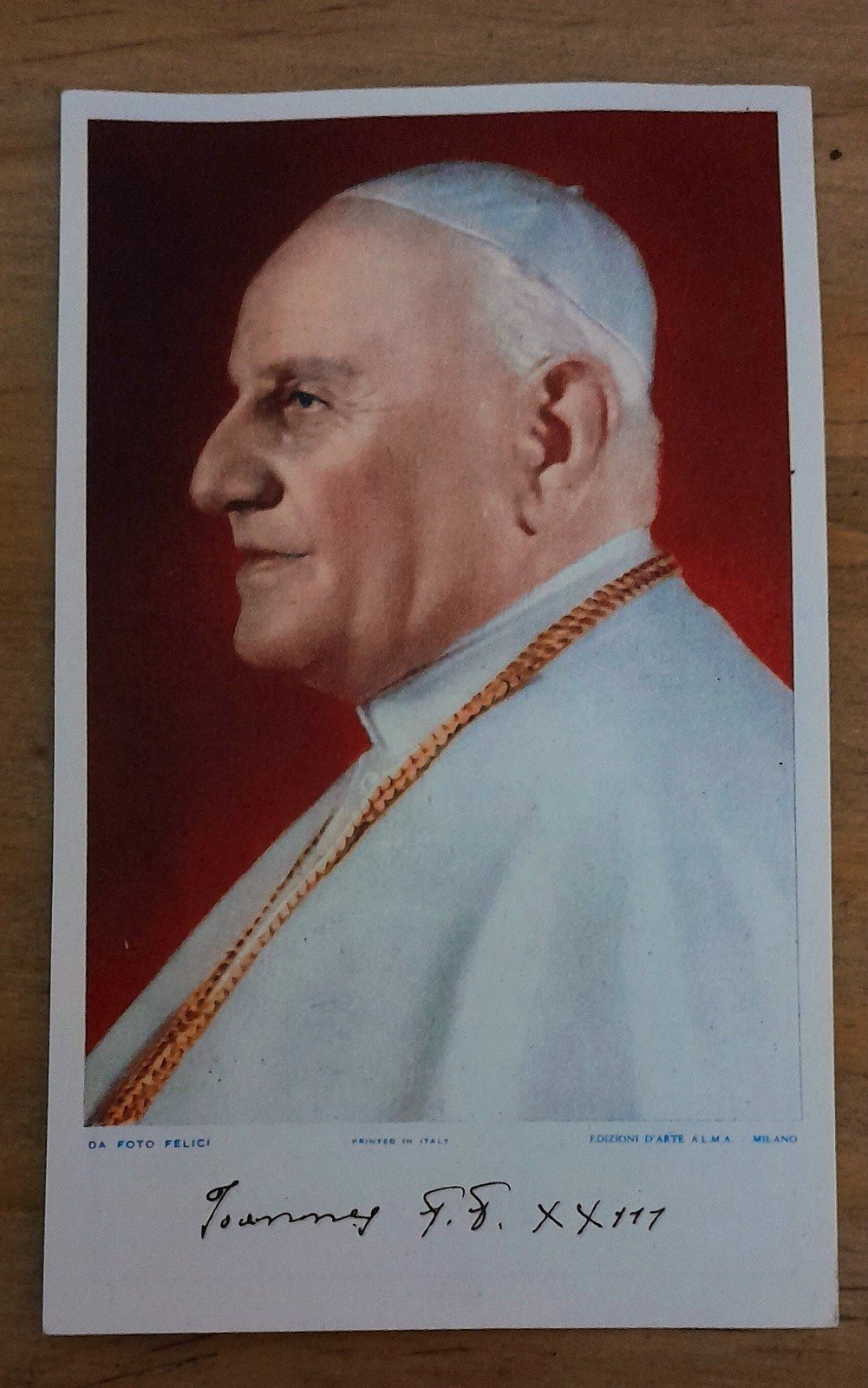 card SANTINE POPE JOHN XXIII° WITH PRAYER religious postcard icon church