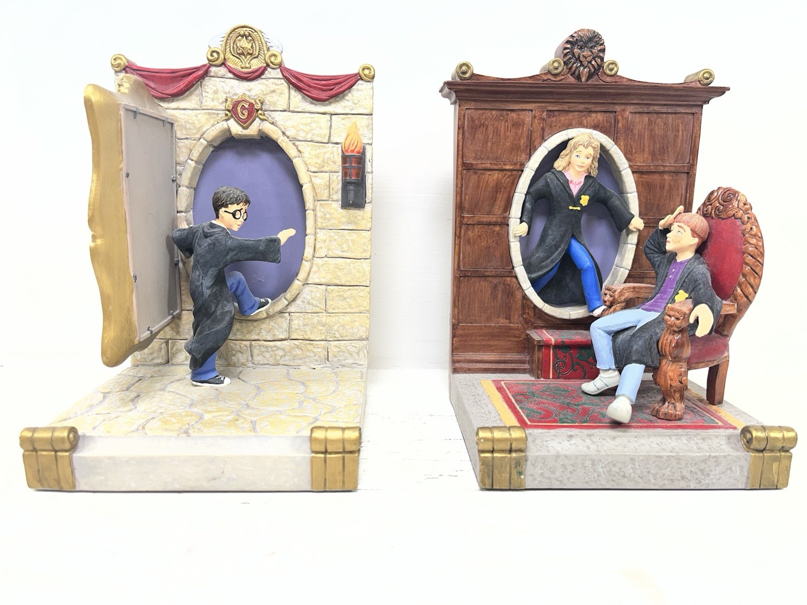 Vintage Harry Potter Chamber of Secrets Bookends WB Hallmark 2000 Book Ends