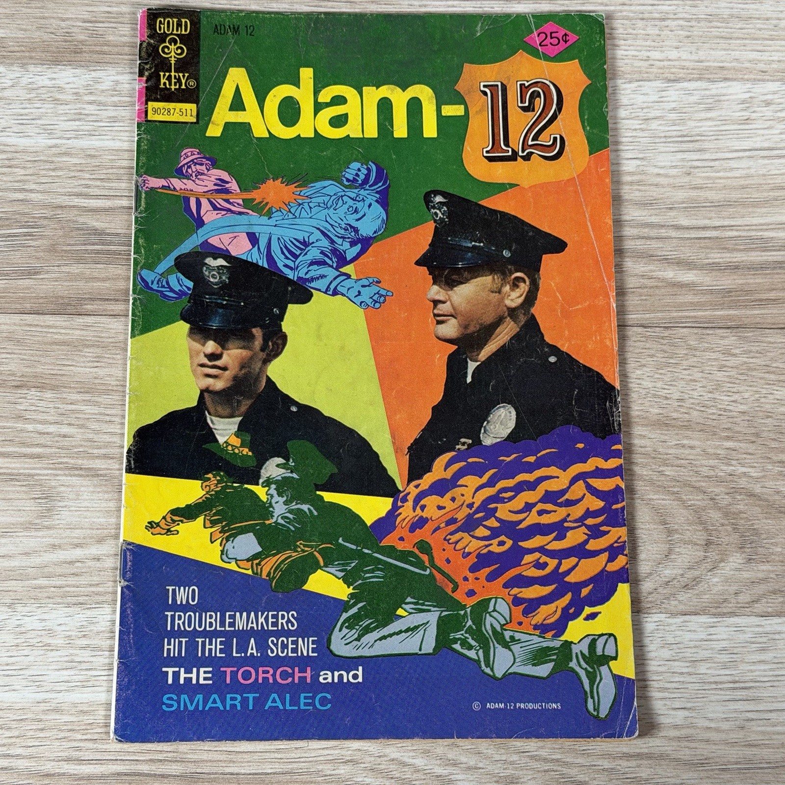 Adam 12 Issue 9 Gold Key Comics 1975 Bronze Age Vintage TV Shoe