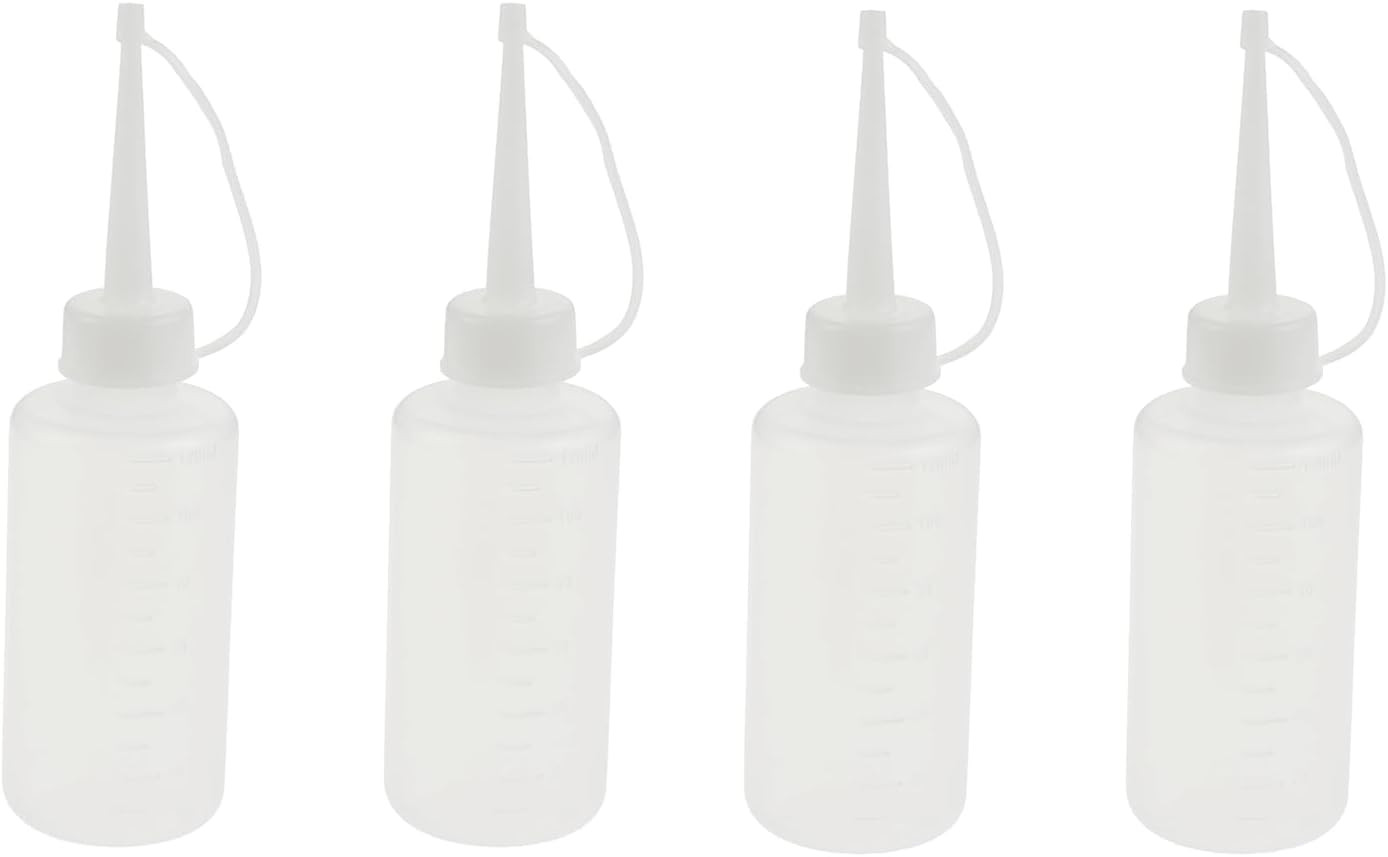 4Pcs Plastic 120ML Sewing Machine Oil Bottle